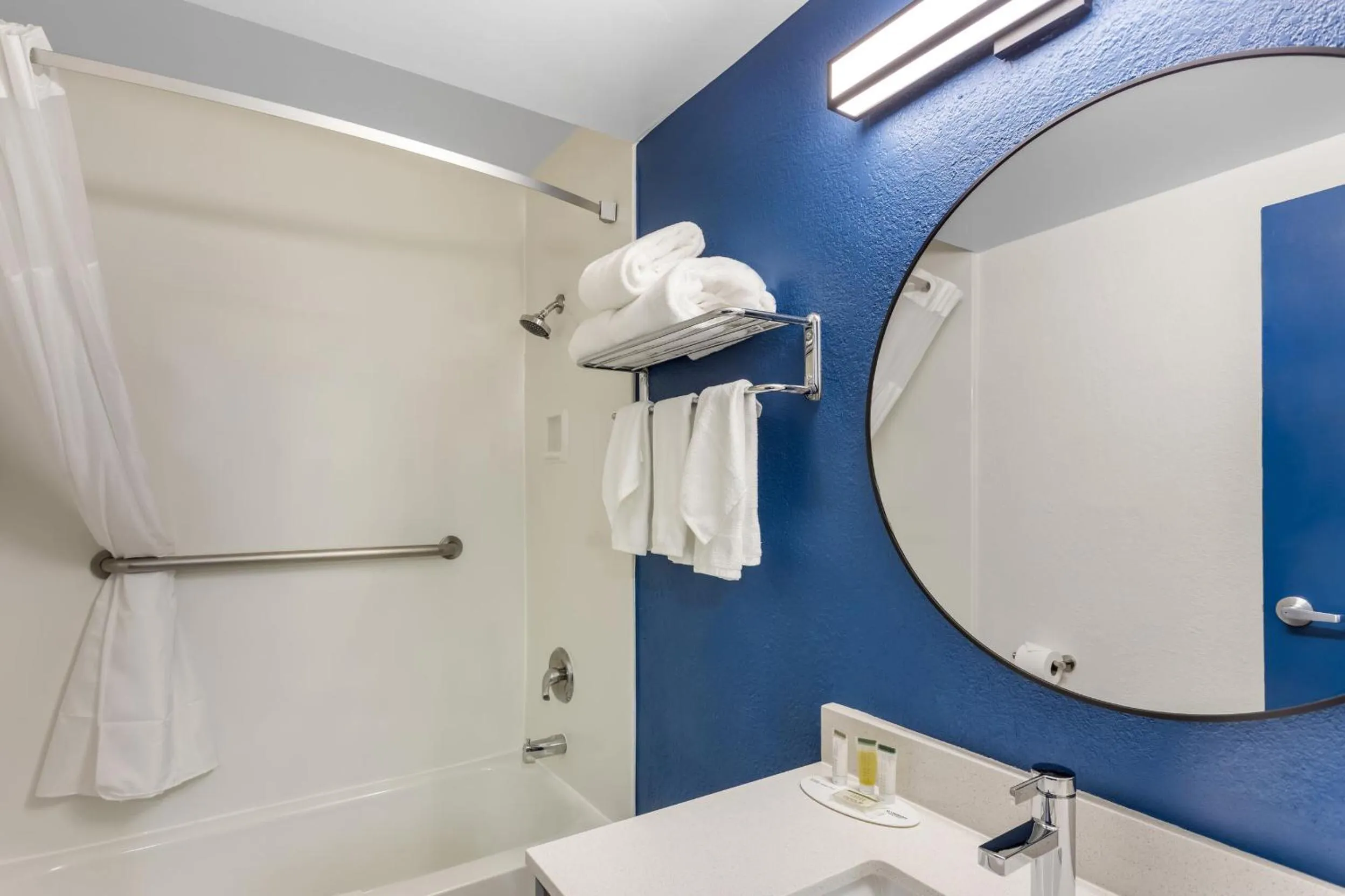 Bathroom in Super 8 by Wyndham Chicago IL