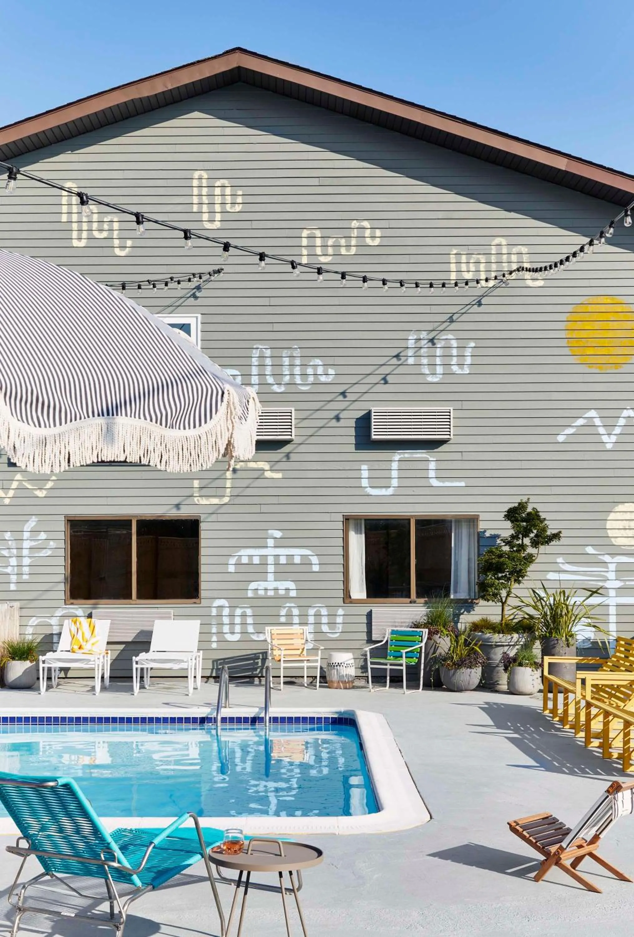 Pool view in Wayfinder Newport