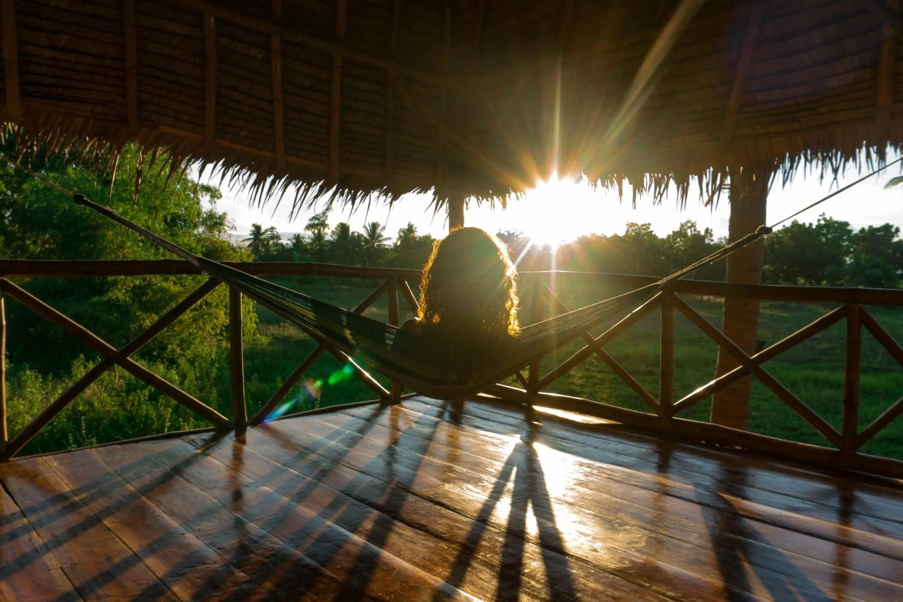 Balcony/Terrace in Moalboal Eco Lodge