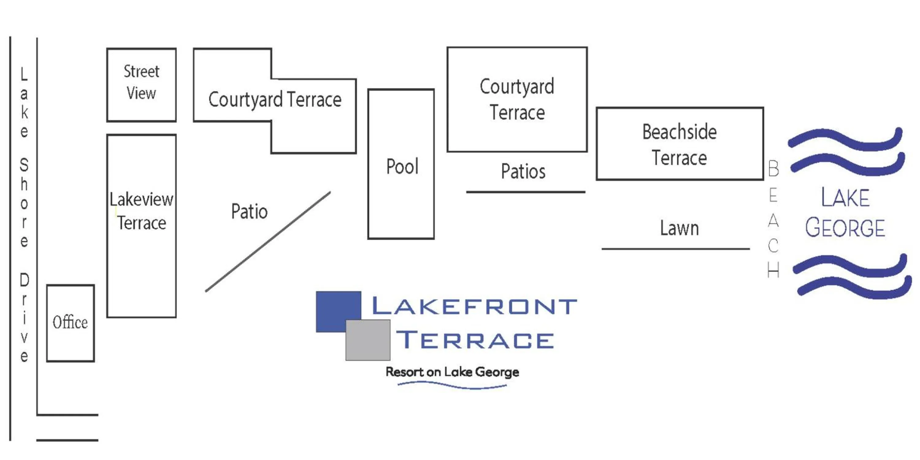 Floor plan in Lakefront Terrace Resort