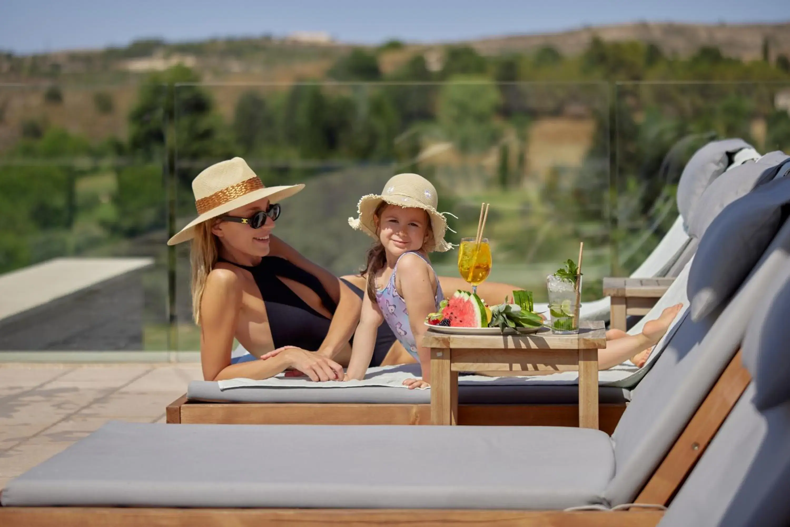 sunbed in Minthis Resort sunbed in Minthis Resort