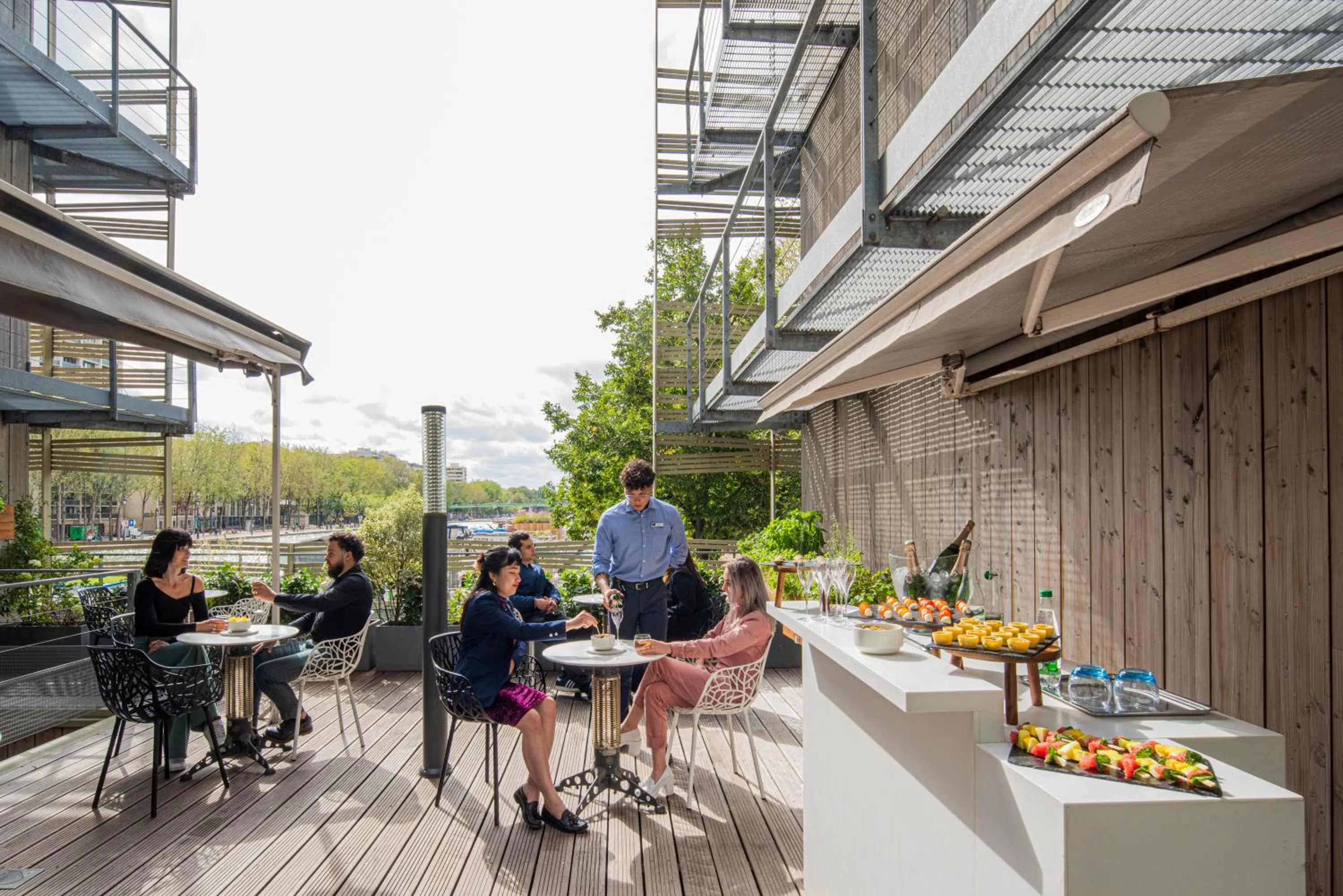 Patio in Holiday Inn Express Paris-Canal De La Villette by IHG