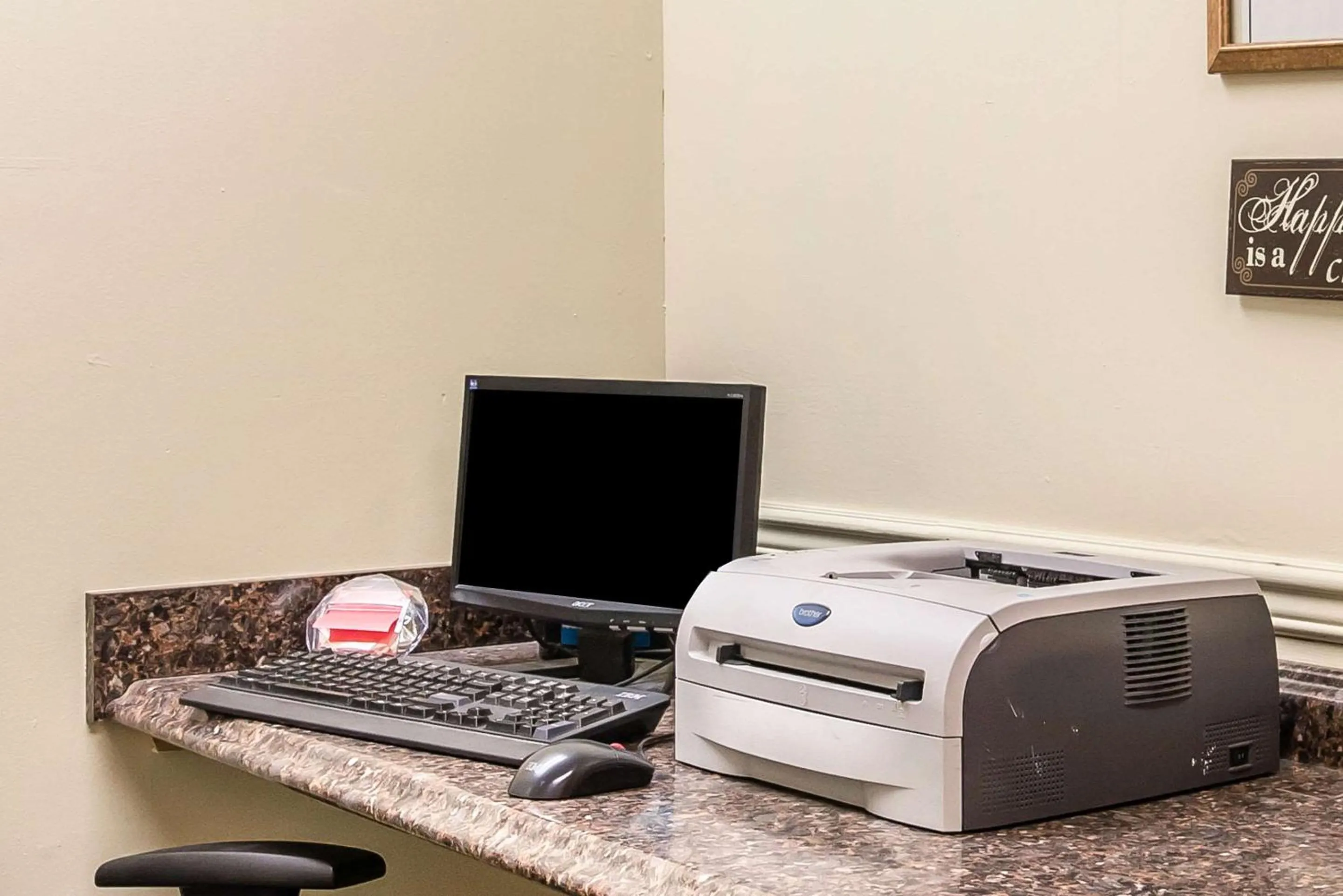 On site in Quality Inn Rutland