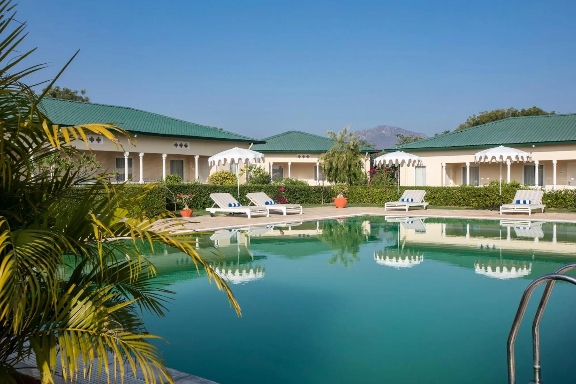 Swimming pool in Sariska Manor Luxury Cottages Tehla