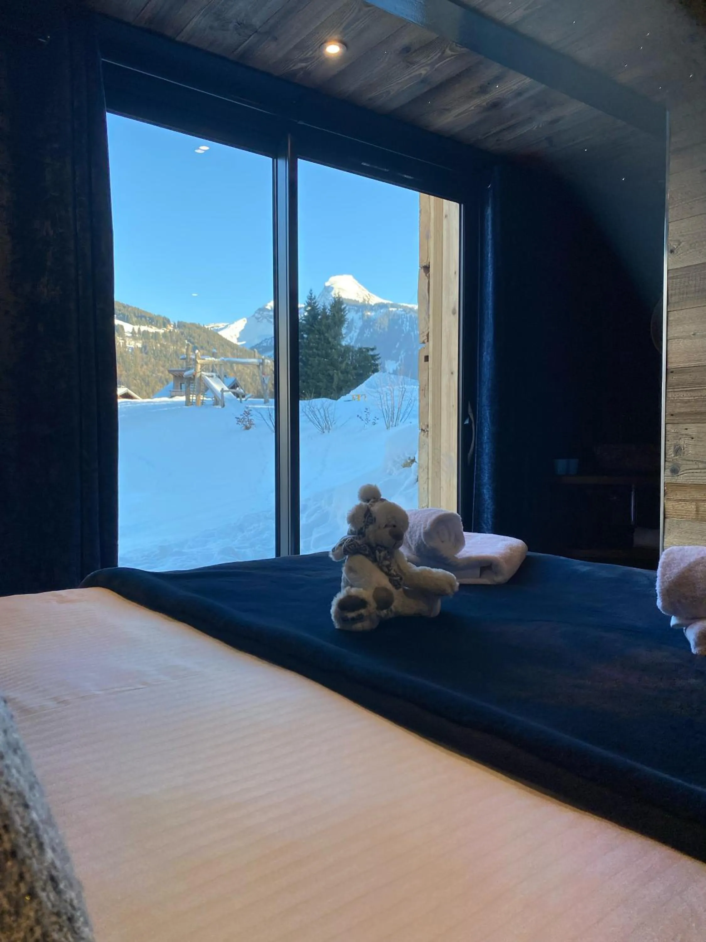 Mountain view, Bed in Les Mazots des Fées