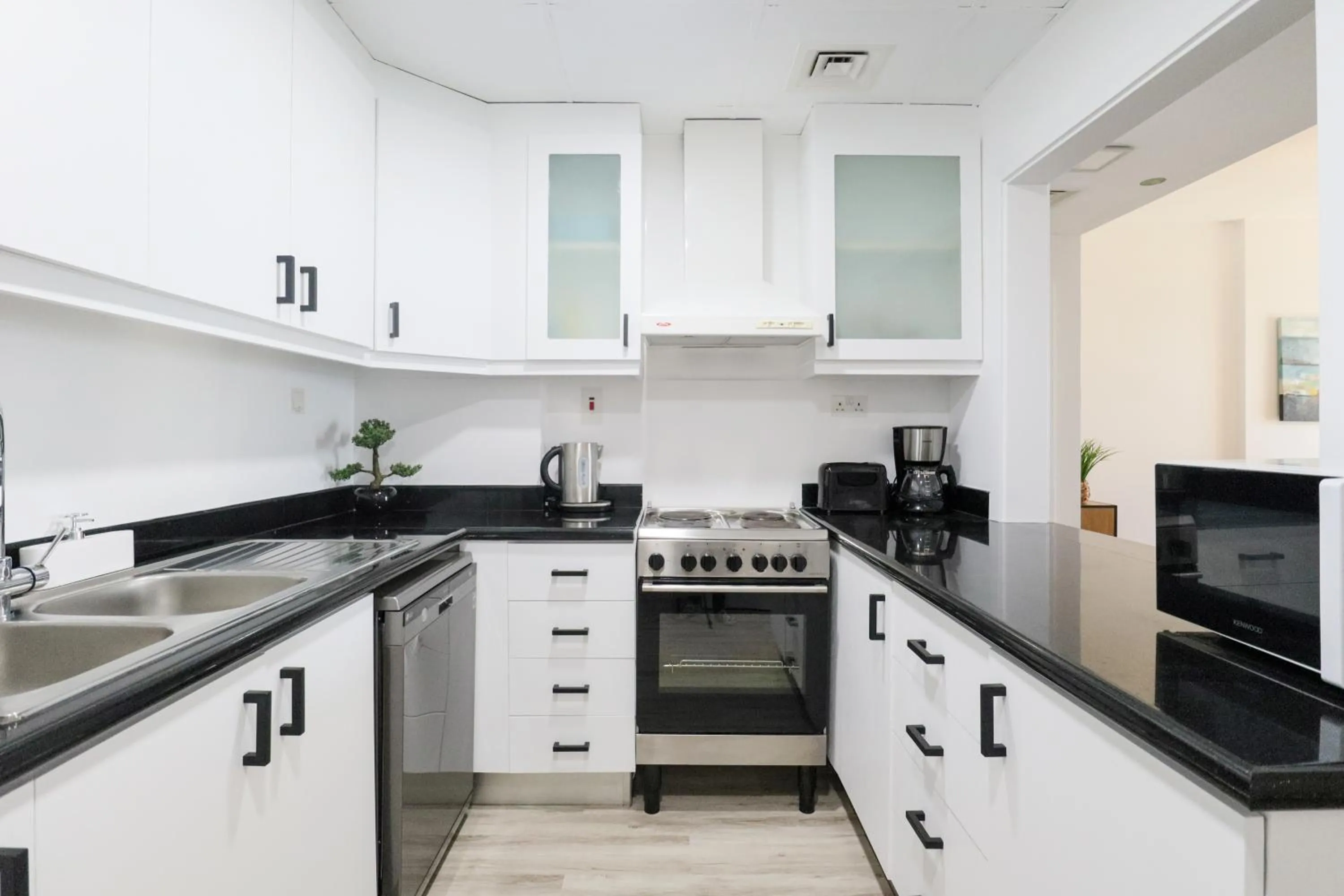 Kitchen or kitchenette in HiGuests - Amazing Sea Views from this 2BR Apt in JBR