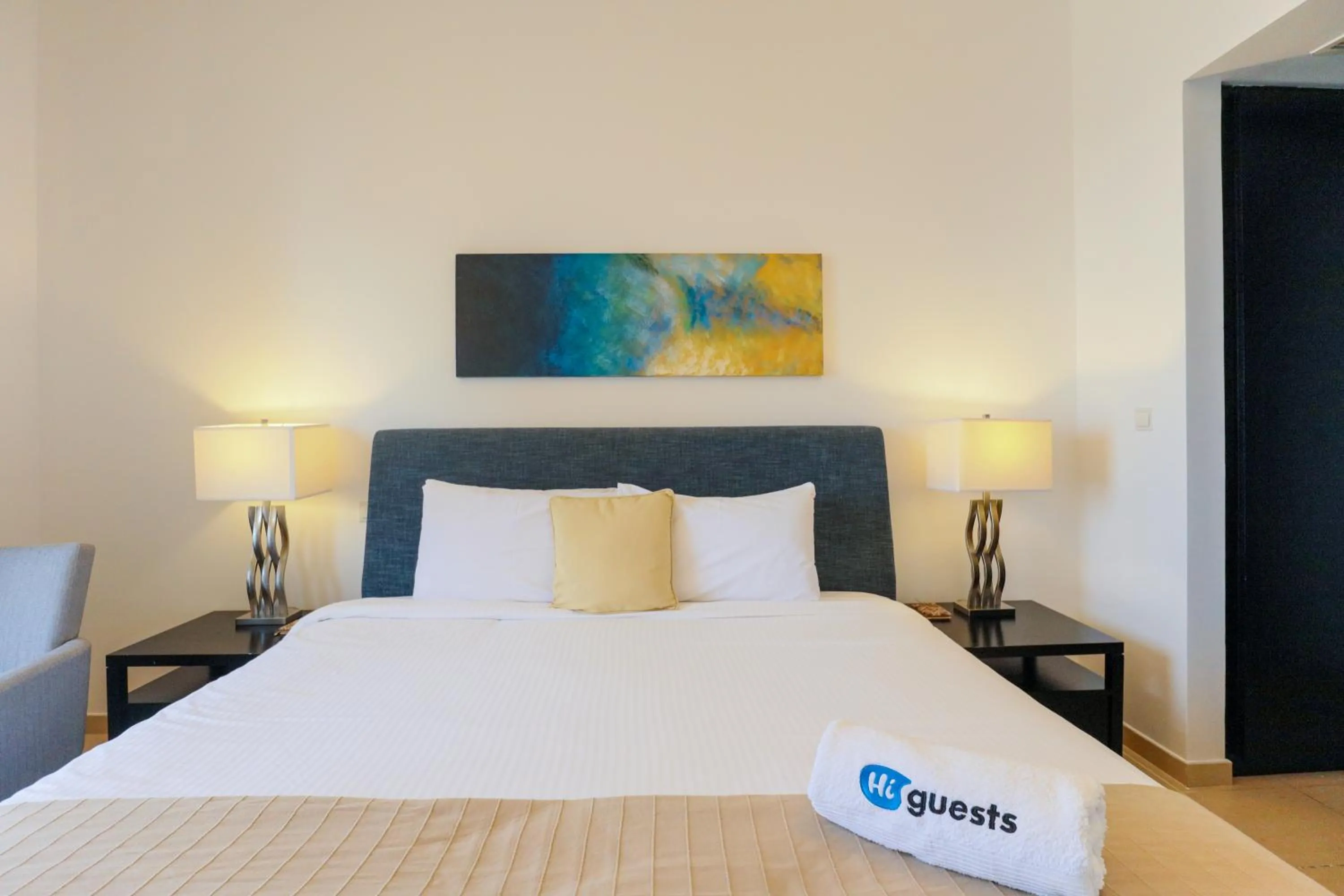 Bed in HiGuests - Amazing Sea Views from this 2BR Apt in JBR