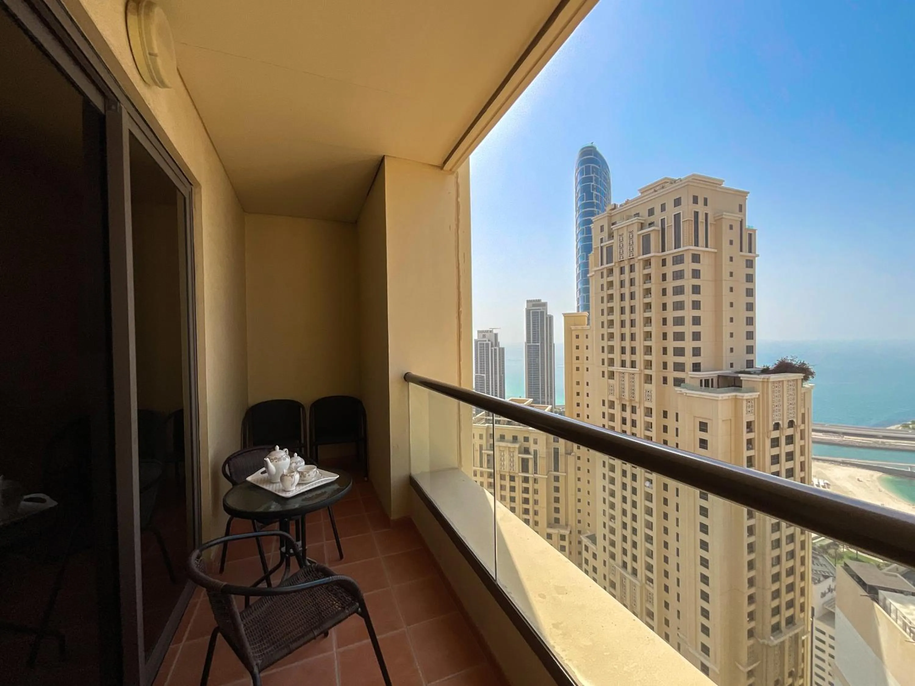 Balcony/Terrace in HiGuests - Amazing Sea Views from this 2BR Apt in JBR