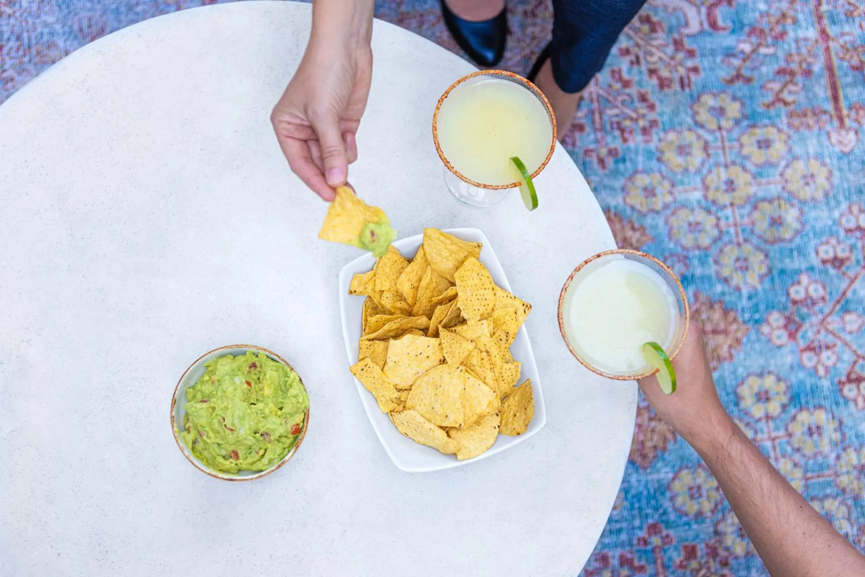 Food and drinks in Piñon Court by La Fonda Food and drinks in Piñon Court by La Fonda