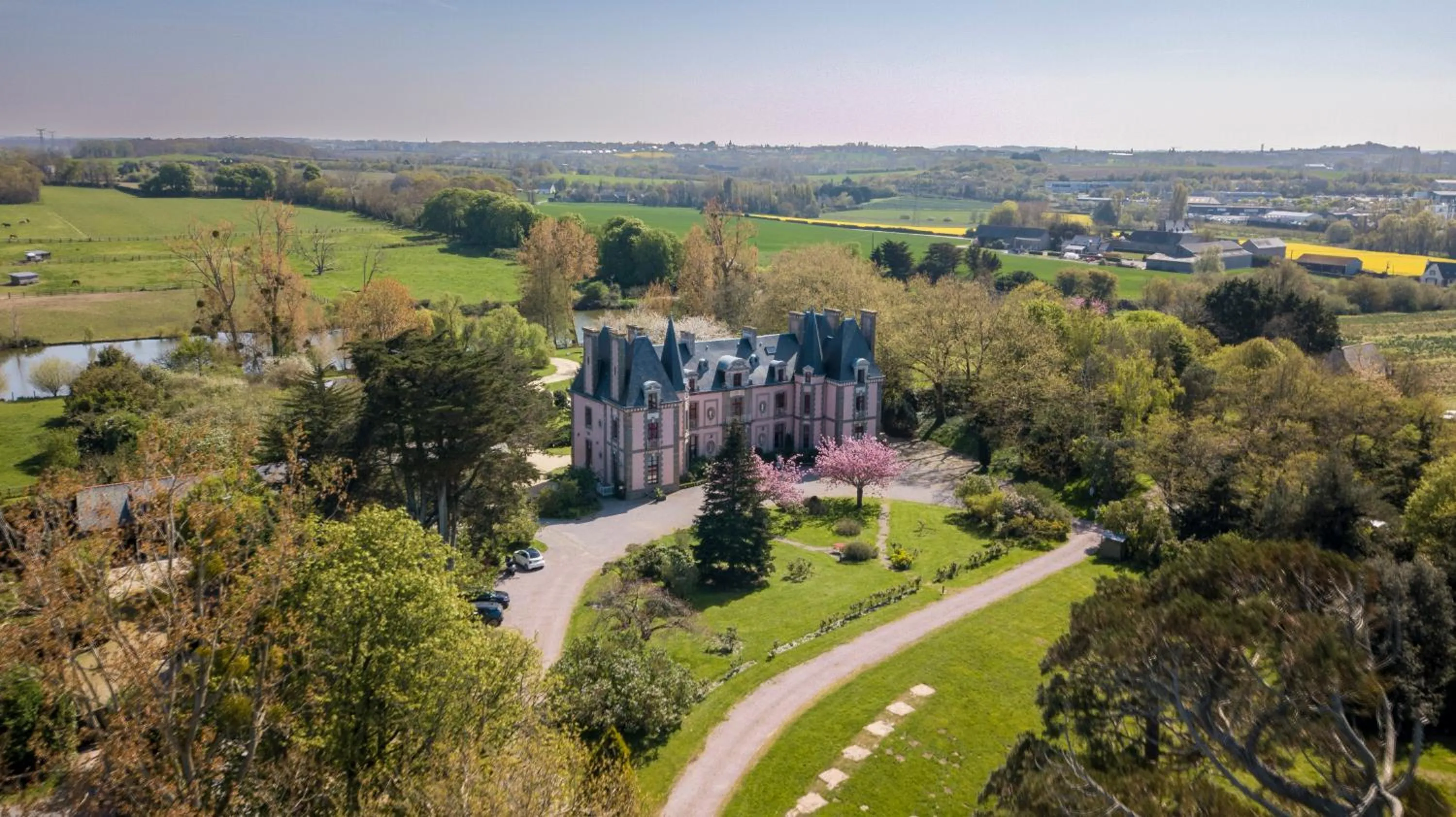 Bird's eye view in Château Hôtel Du Colombier