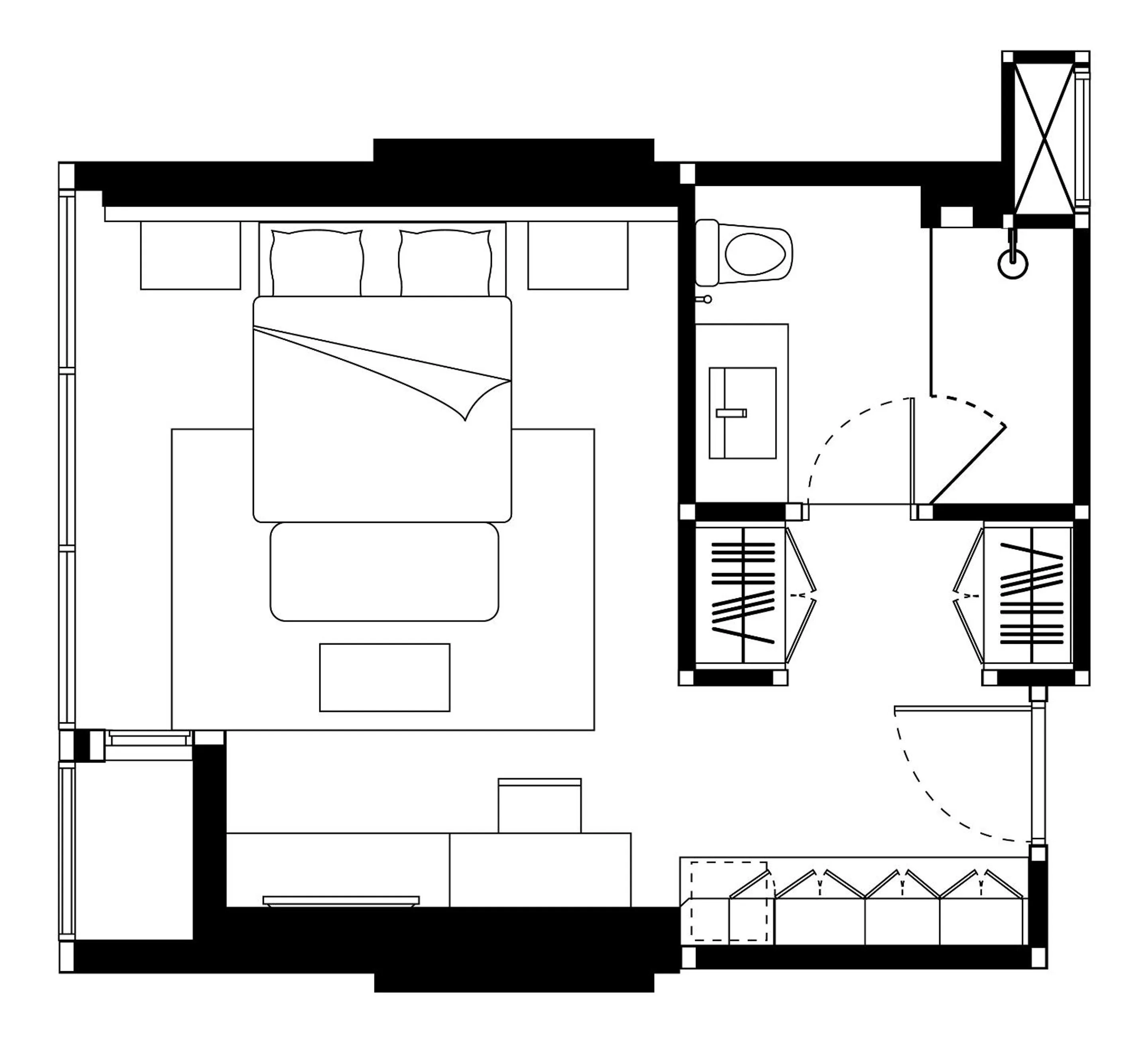 Floor plan in Somerset Rama 9 Bangkok