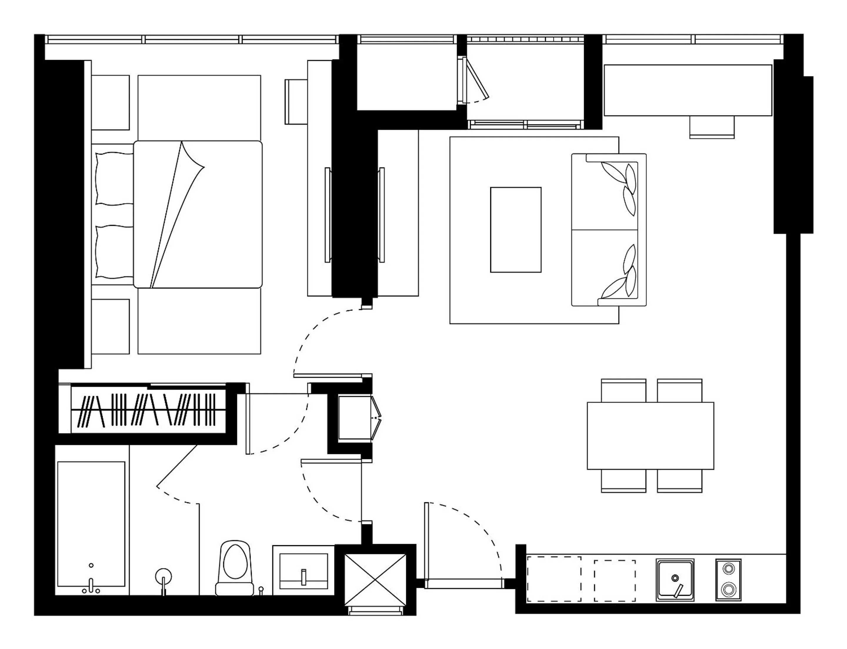 Floor plan in Somerset Rama 9 Bangkok