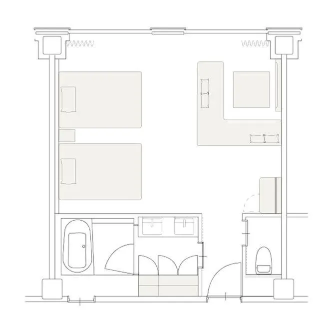 Photo of the whole room in First Hotel Kanazawa