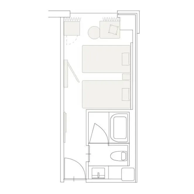 Photo of the whole room in First Hotel Kanazawa