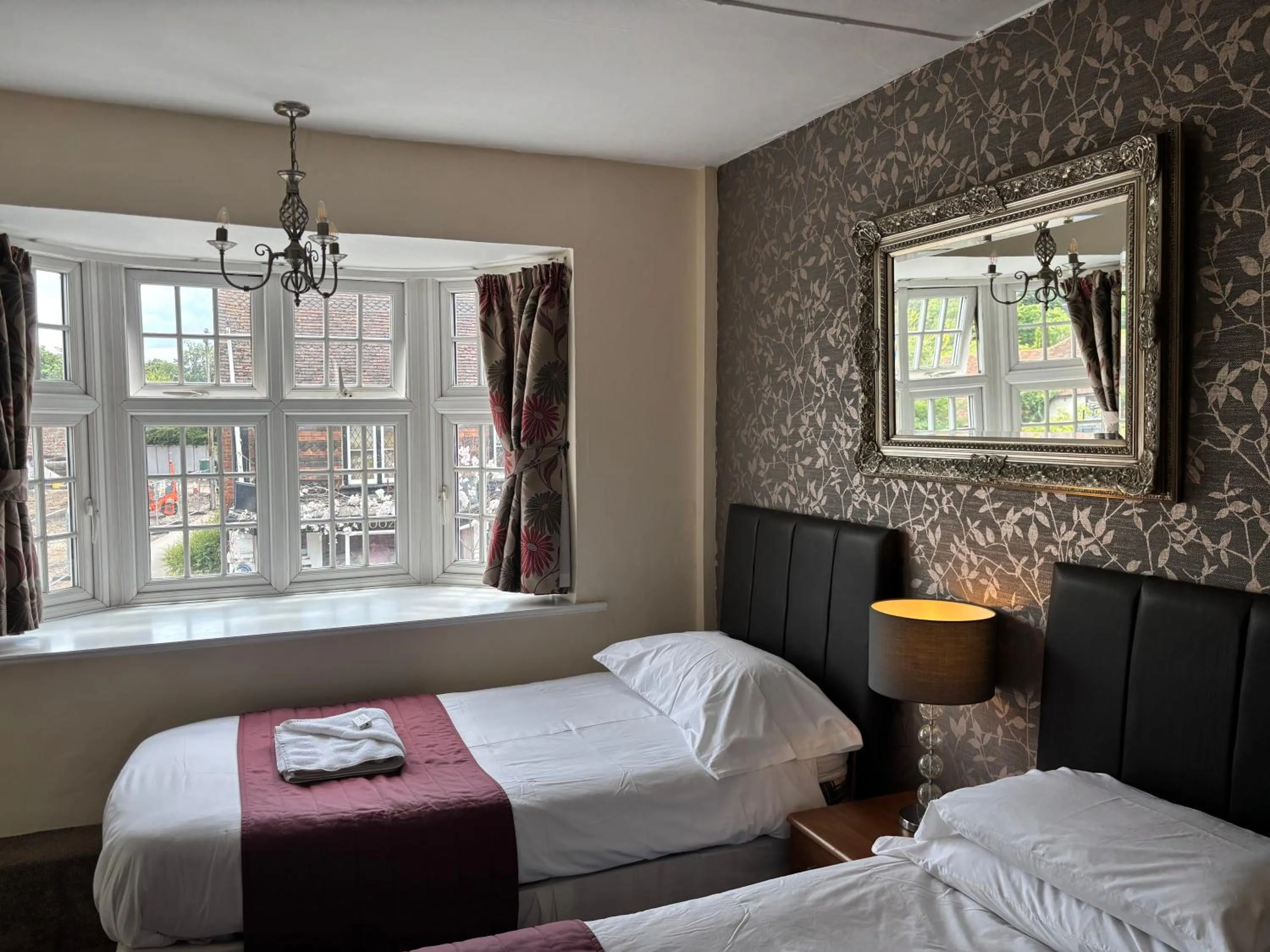 Bed in The Half Moon Inn