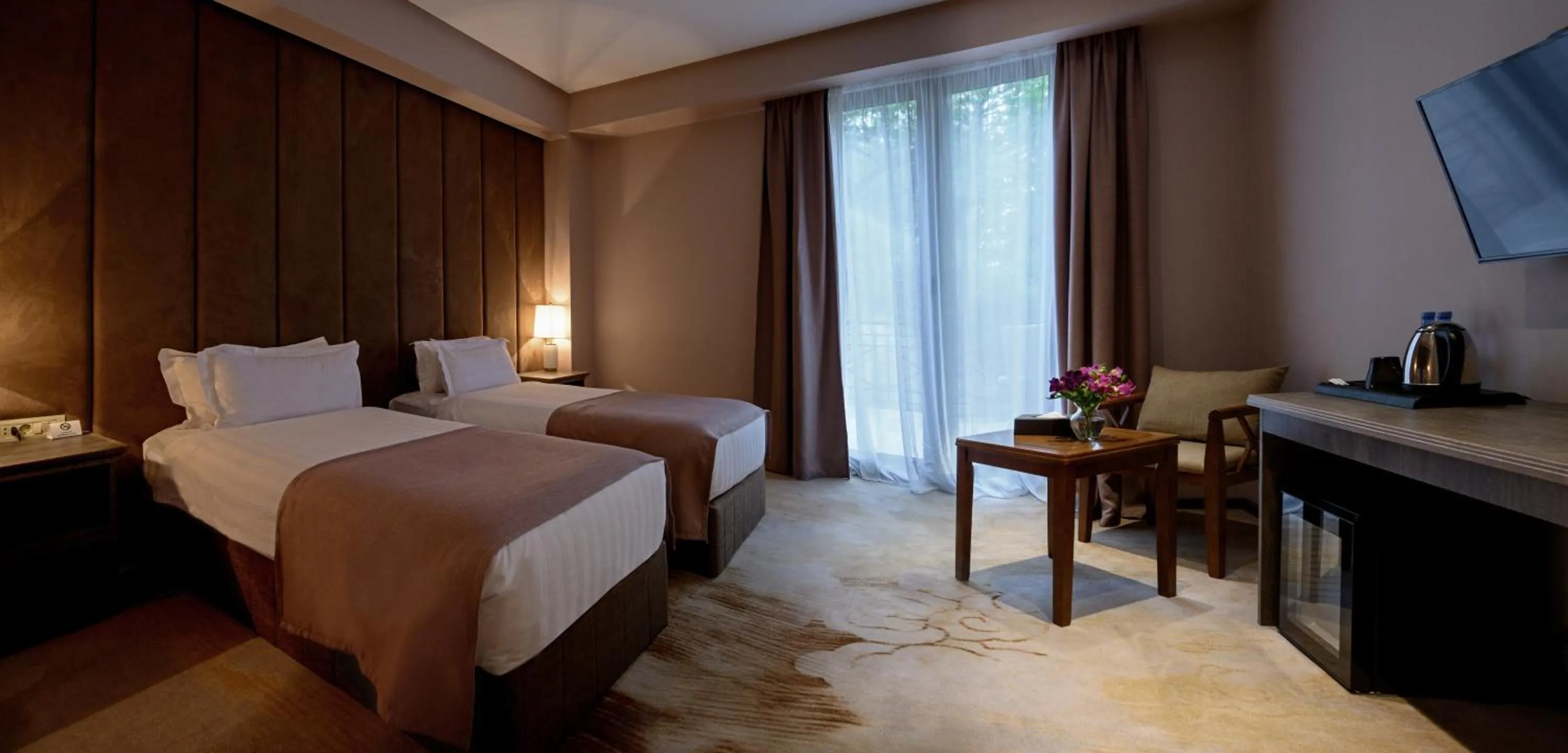 Seating area, Bed in Aurora Resort Tsaghkadzor, By One