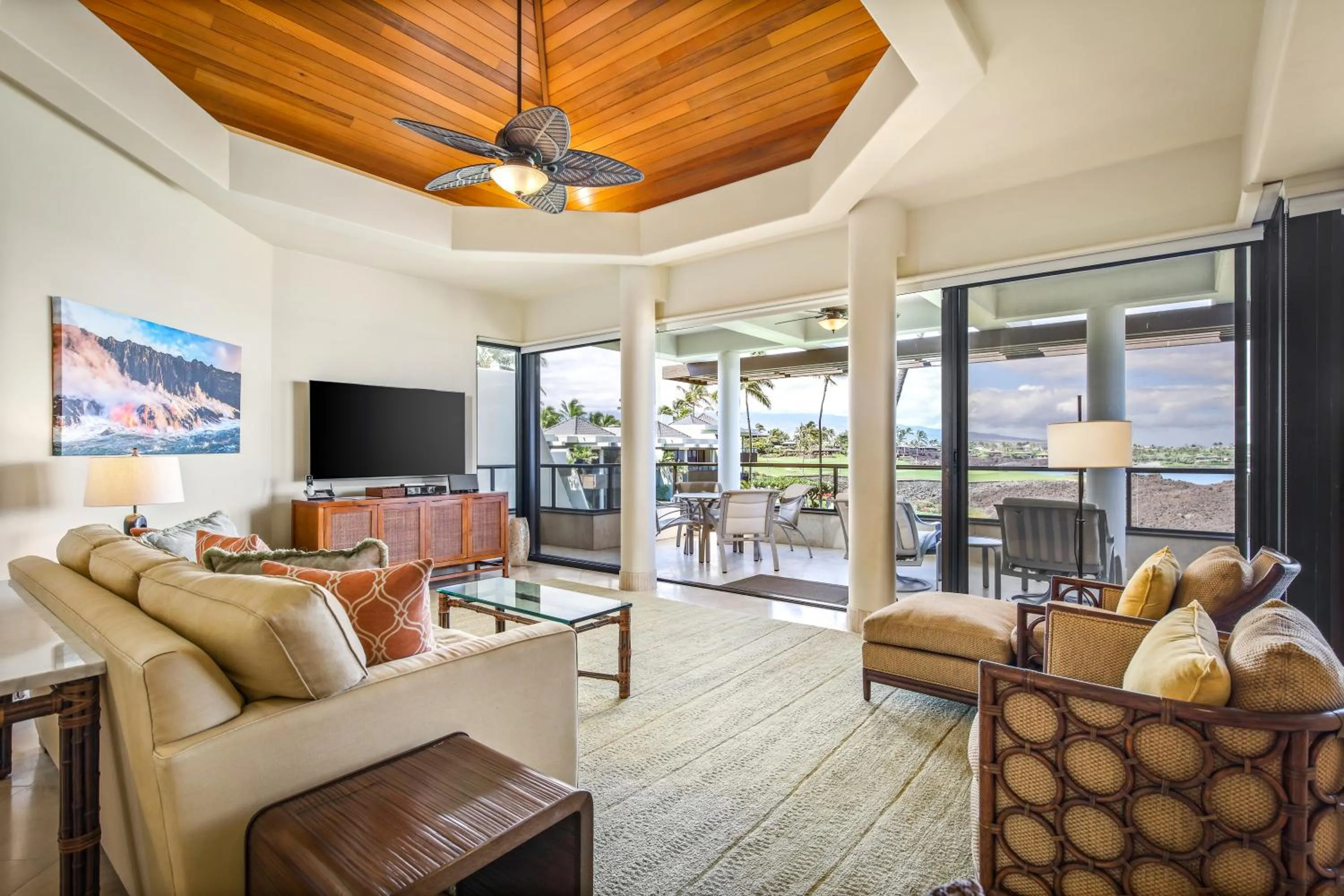 Living room in Mauna Lani Point