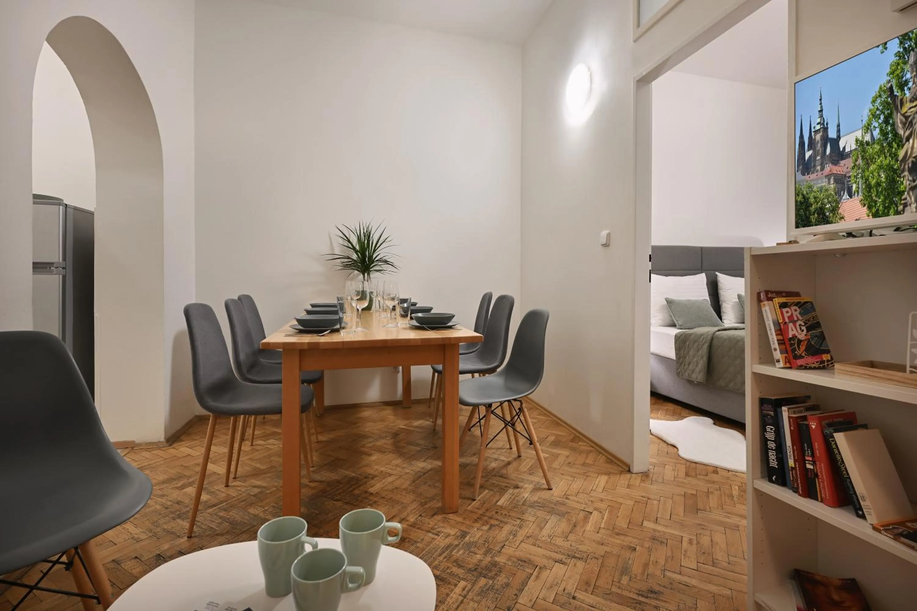 Seating area in White Swan Boutique Apartments
