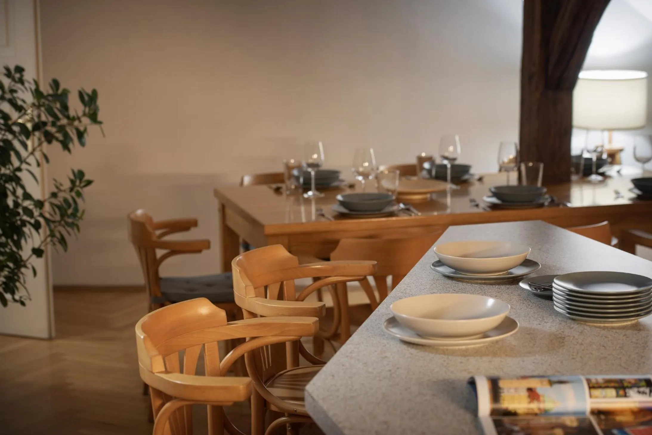 Seating area in White Swan Boutique Apartments