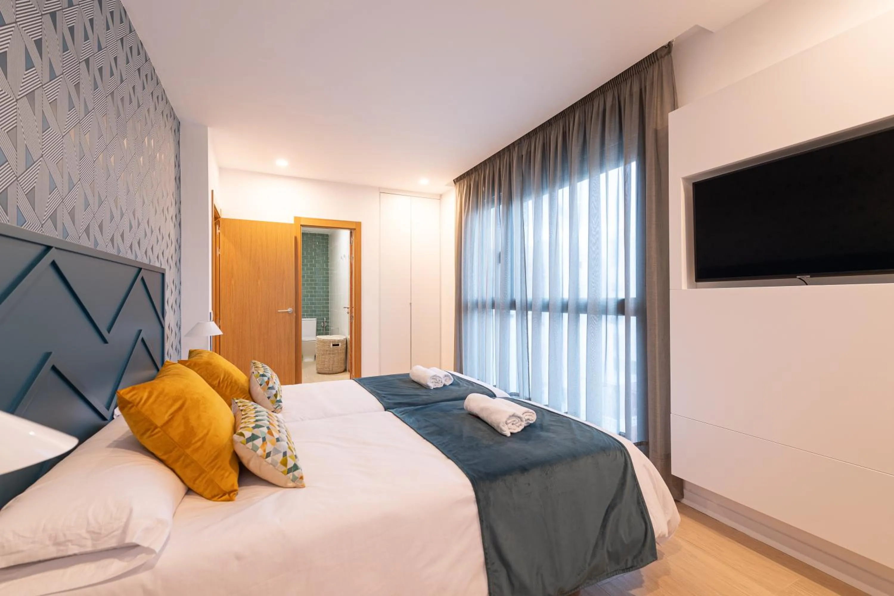 Bed in Beach Hotel Alfredo