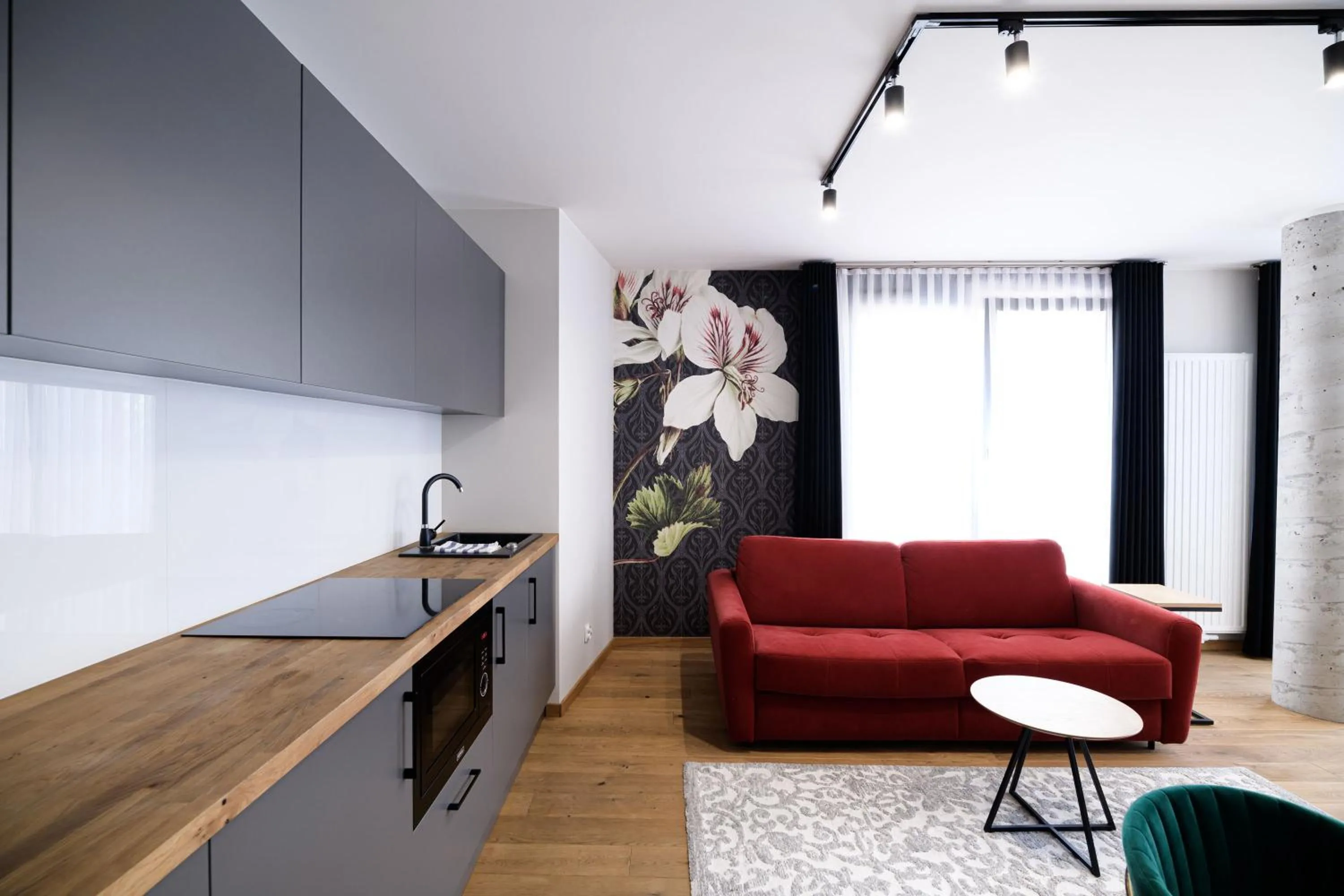 Kitchen or kitchenette in Aparthotel Inspire Miodova Residence