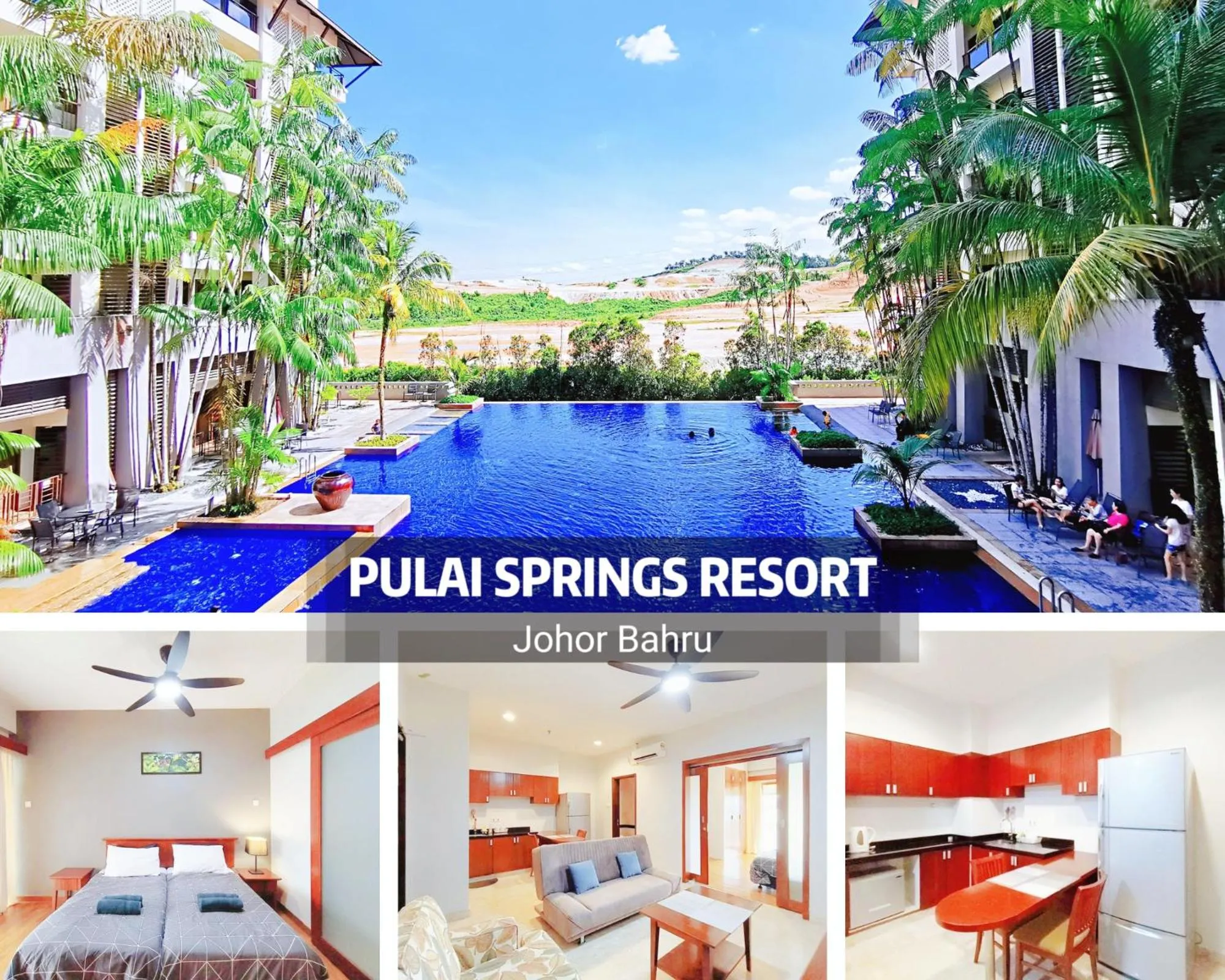 Property building, Bed in 【Amazing】Pool View 2BR Suite @ Pulai Springs Resort