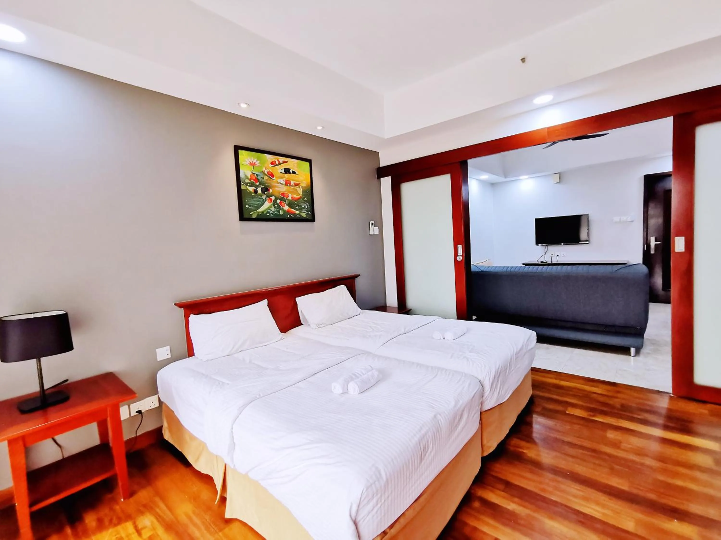 Bed in 【Amazing】Pool View 2BR Suite @ Pulai Springs Resort