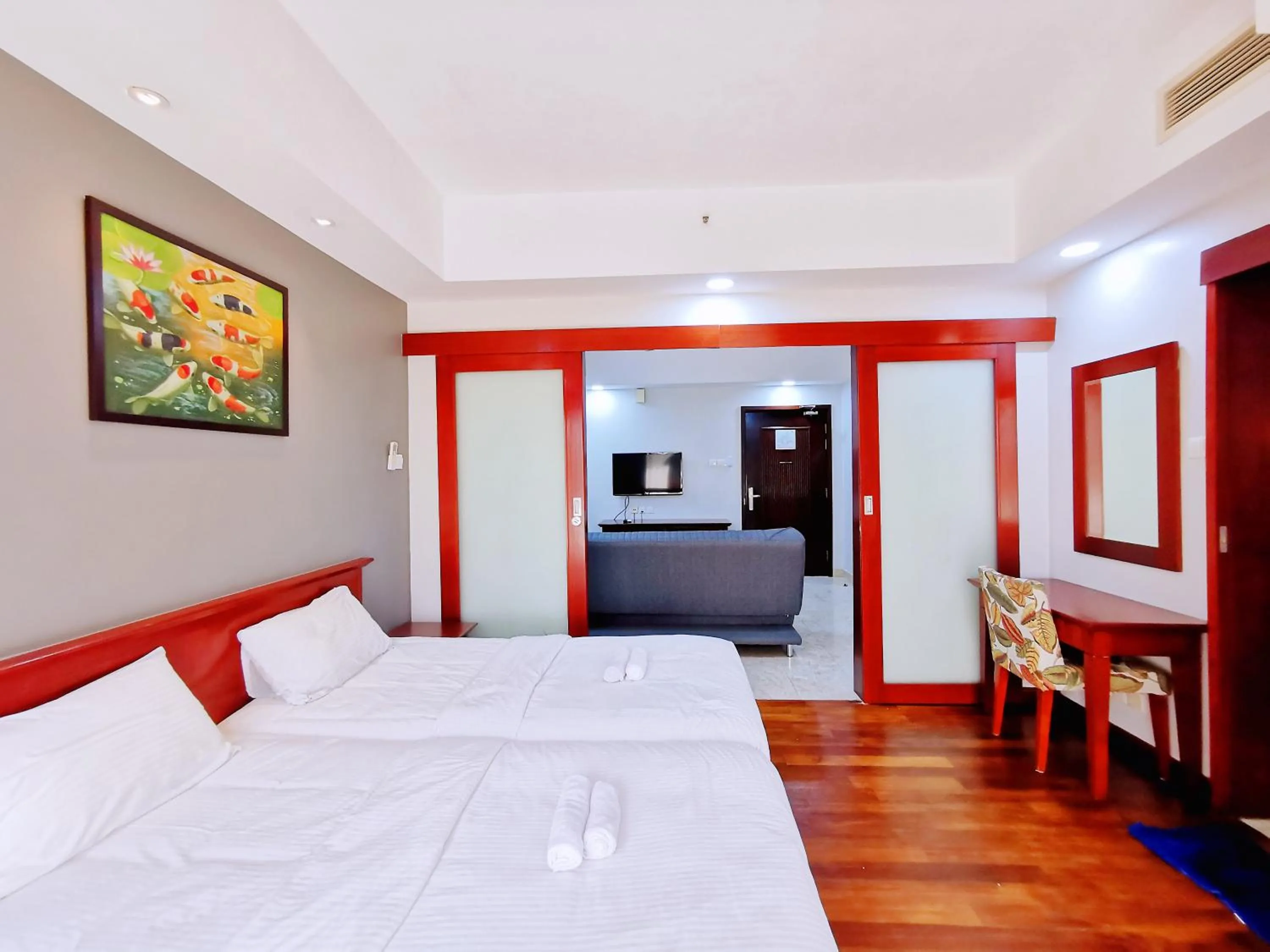 Bed in 【Amazing】Pool View 2BR Suite @ Pulai Springs Resort