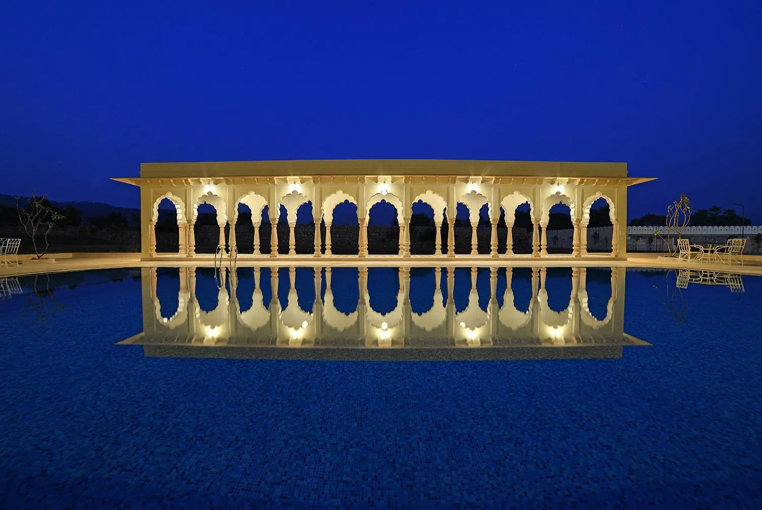 Swimming pool in The Jai Bagh Palace