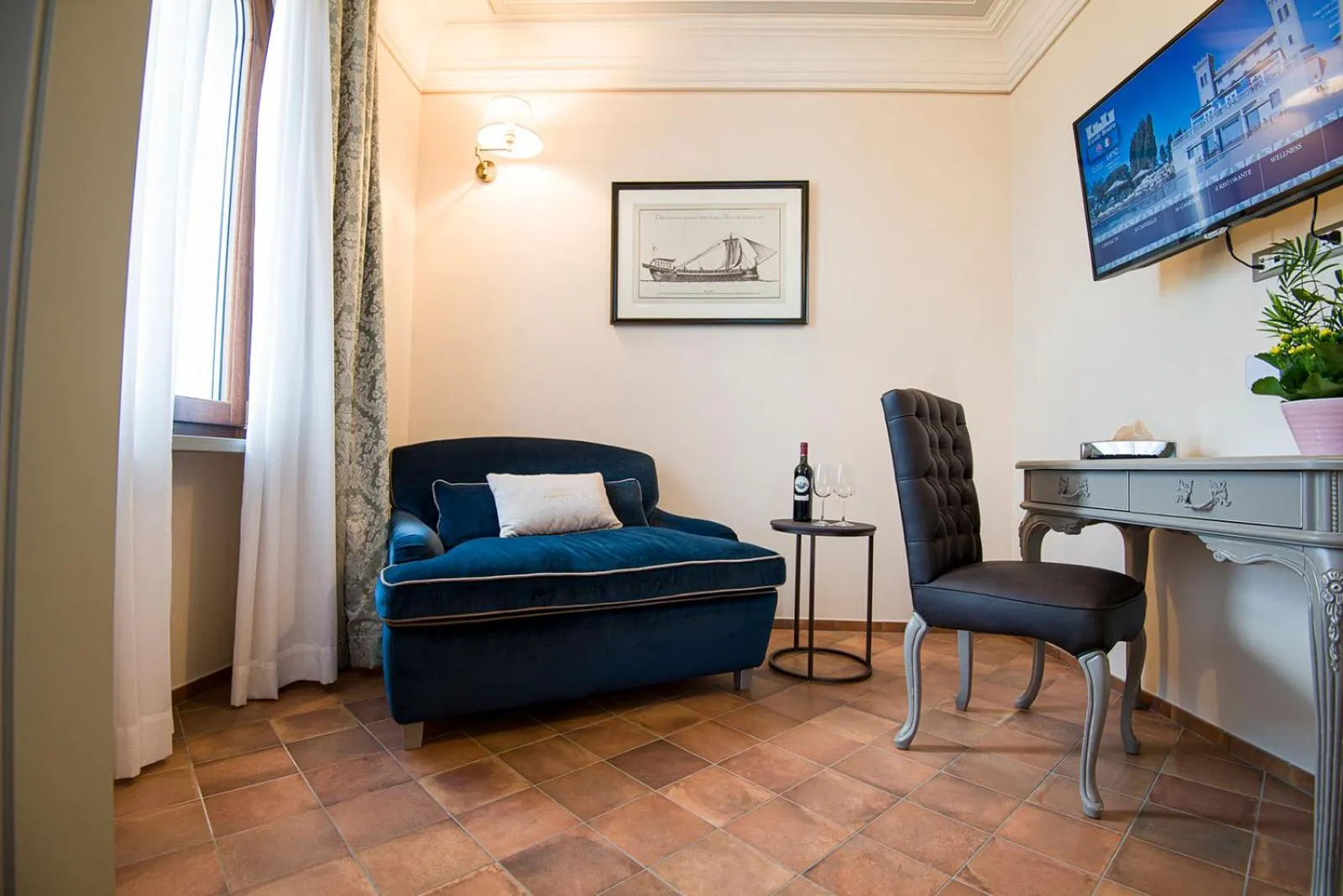 Living room in Castello Bonaria Wine & Spa Resort