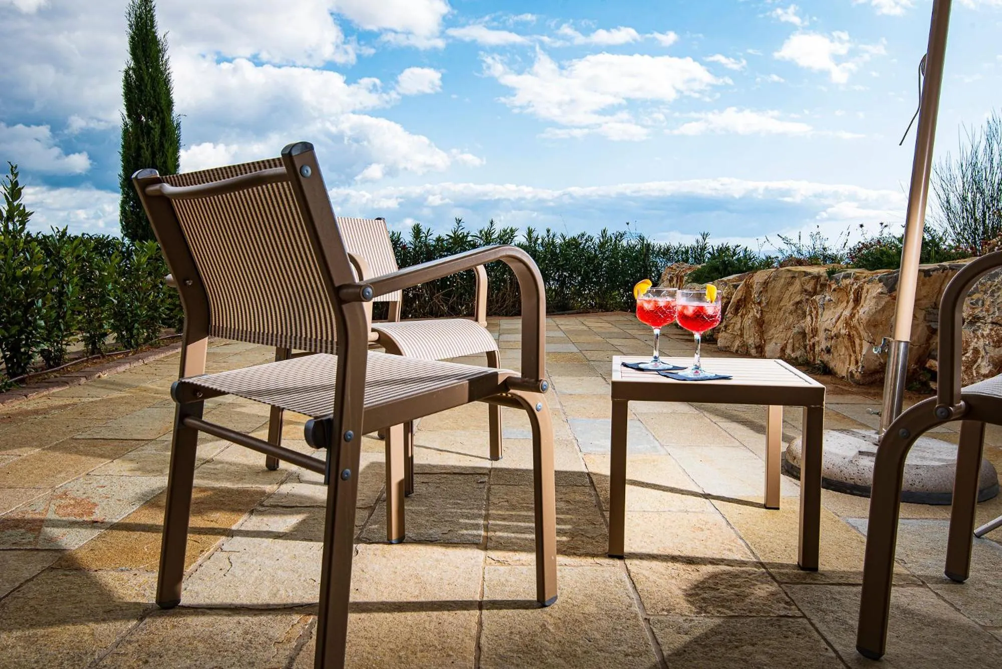 Patio in Castello Bonaria Wine & Spa Resort