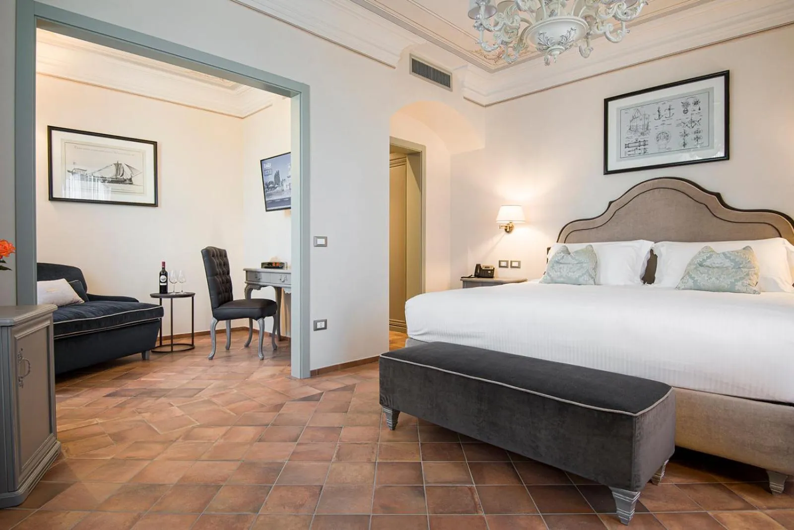 Bed in Castello Bonaria Wine & Spa Resort