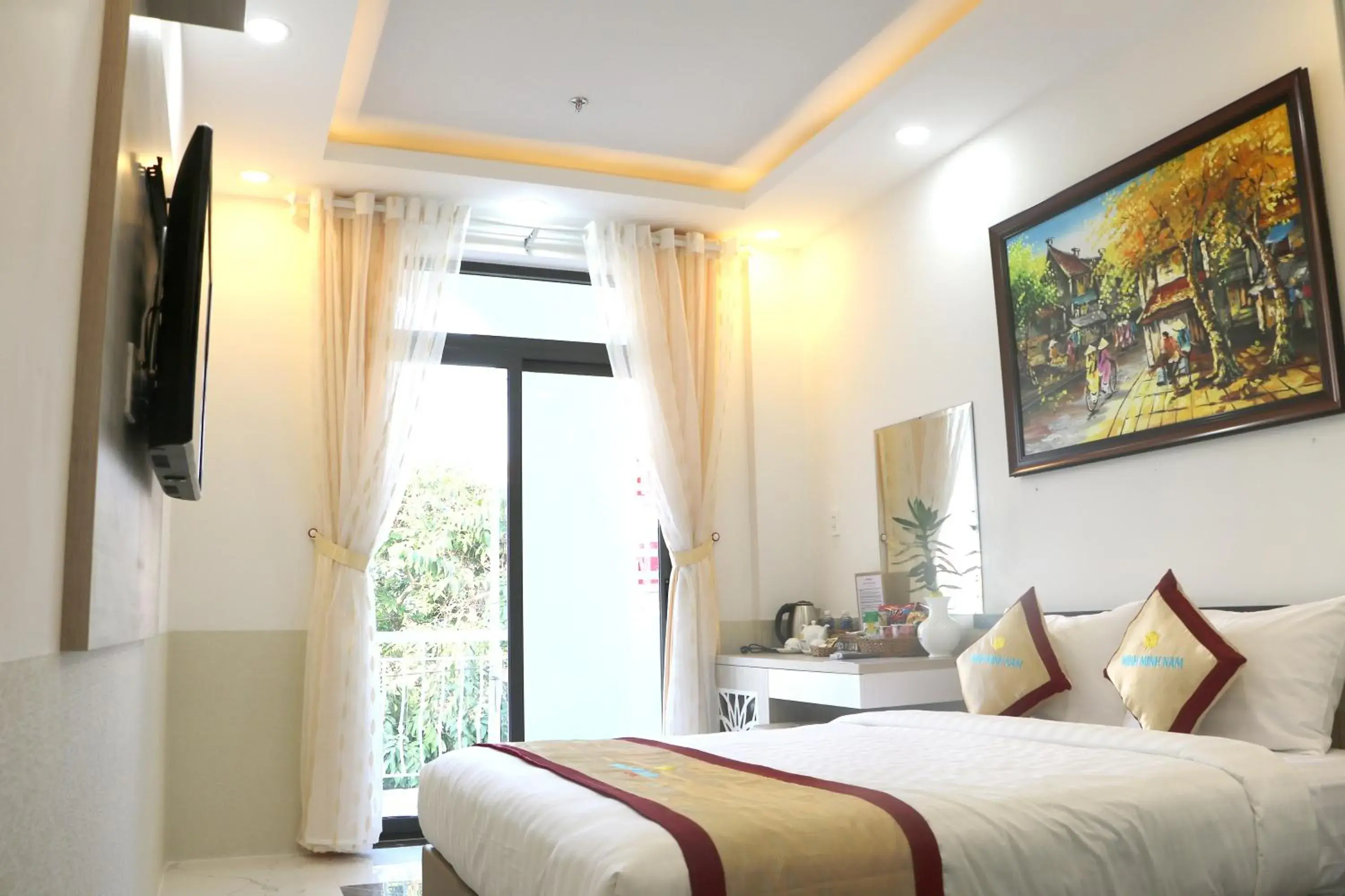 Bed in Minh Minh Nam Hotel Bed in Minh Minh Nam Hotel