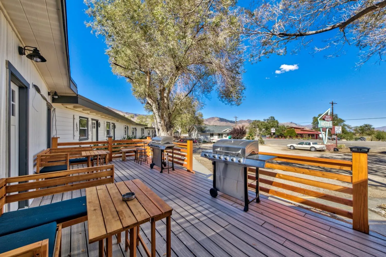 Patio in The Historic West Walker Motel