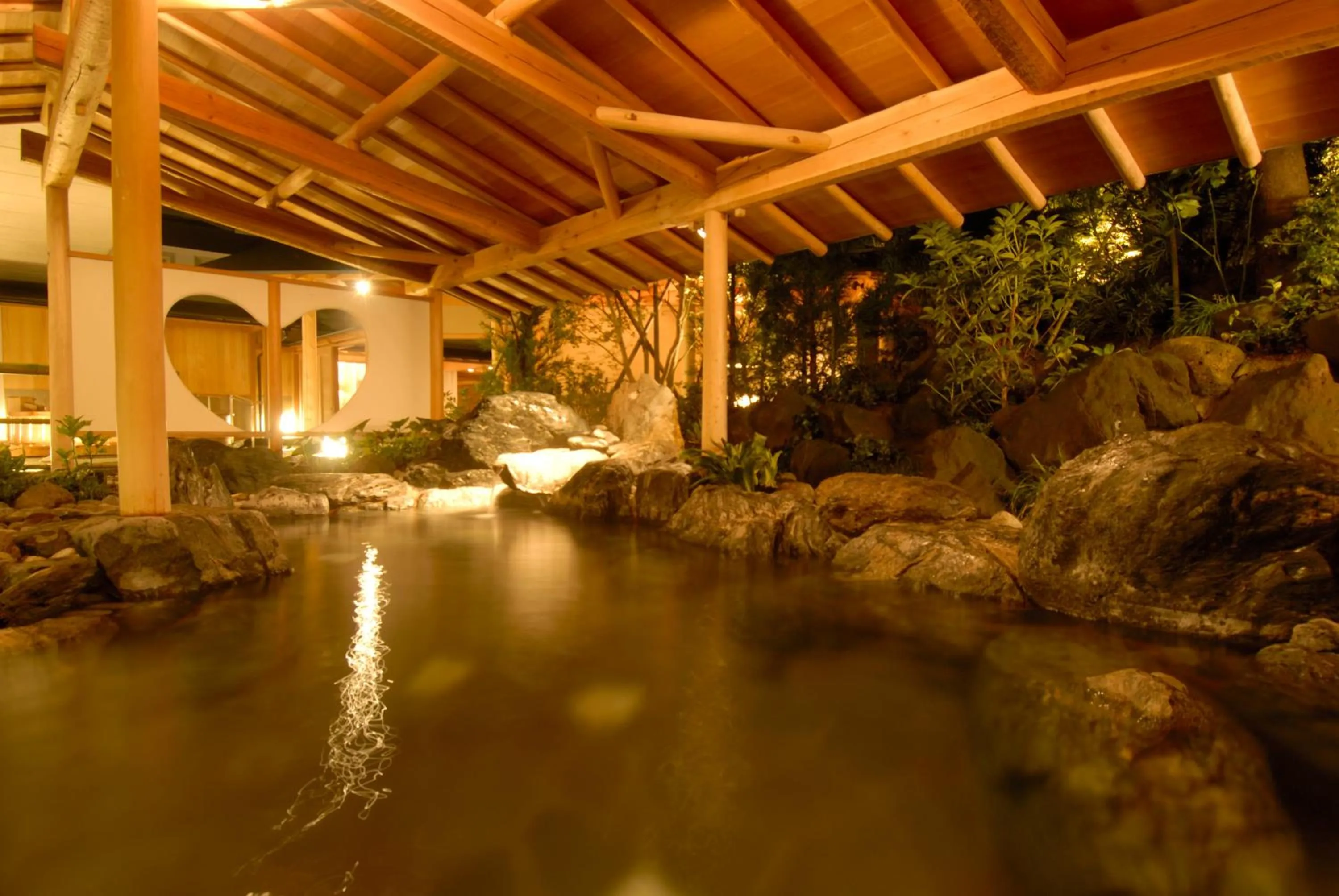 Hot Spring Bath in Hotel New Mitoya