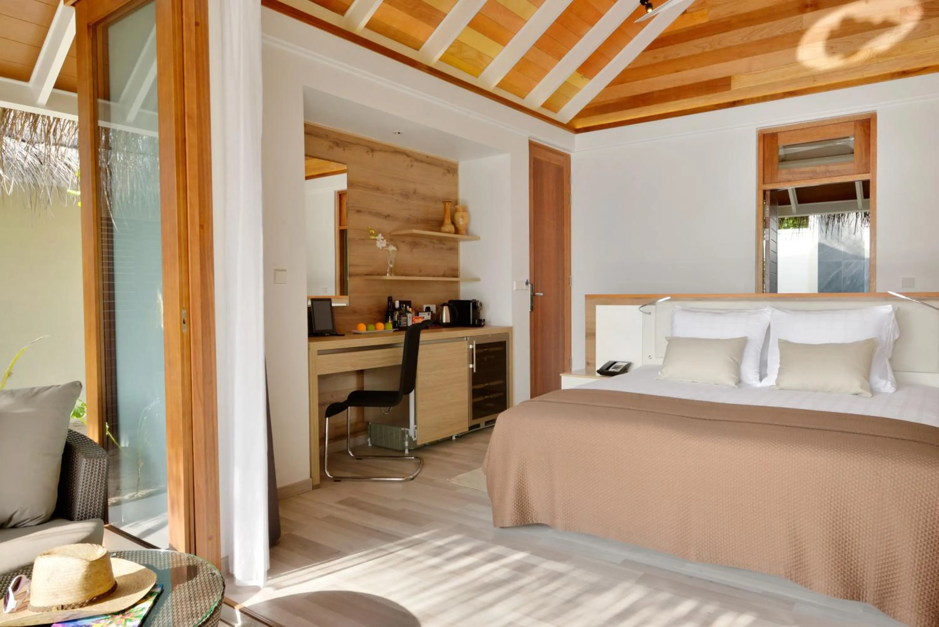 Bed in Kandolhu Maldives