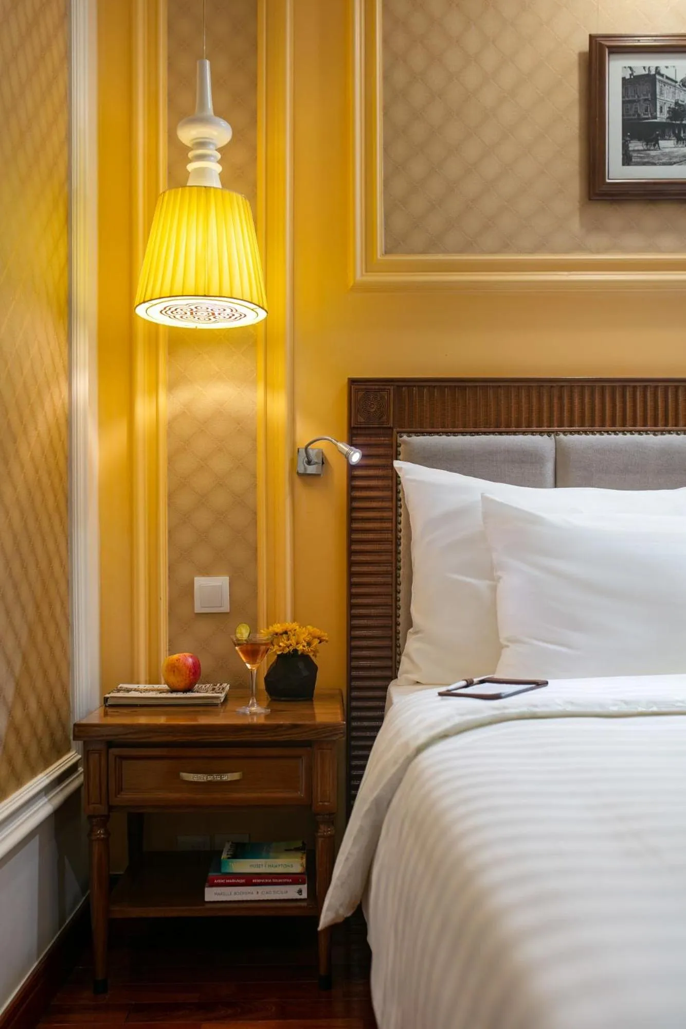 Decorative detail, Bed in Hanoi Pearl Hotel