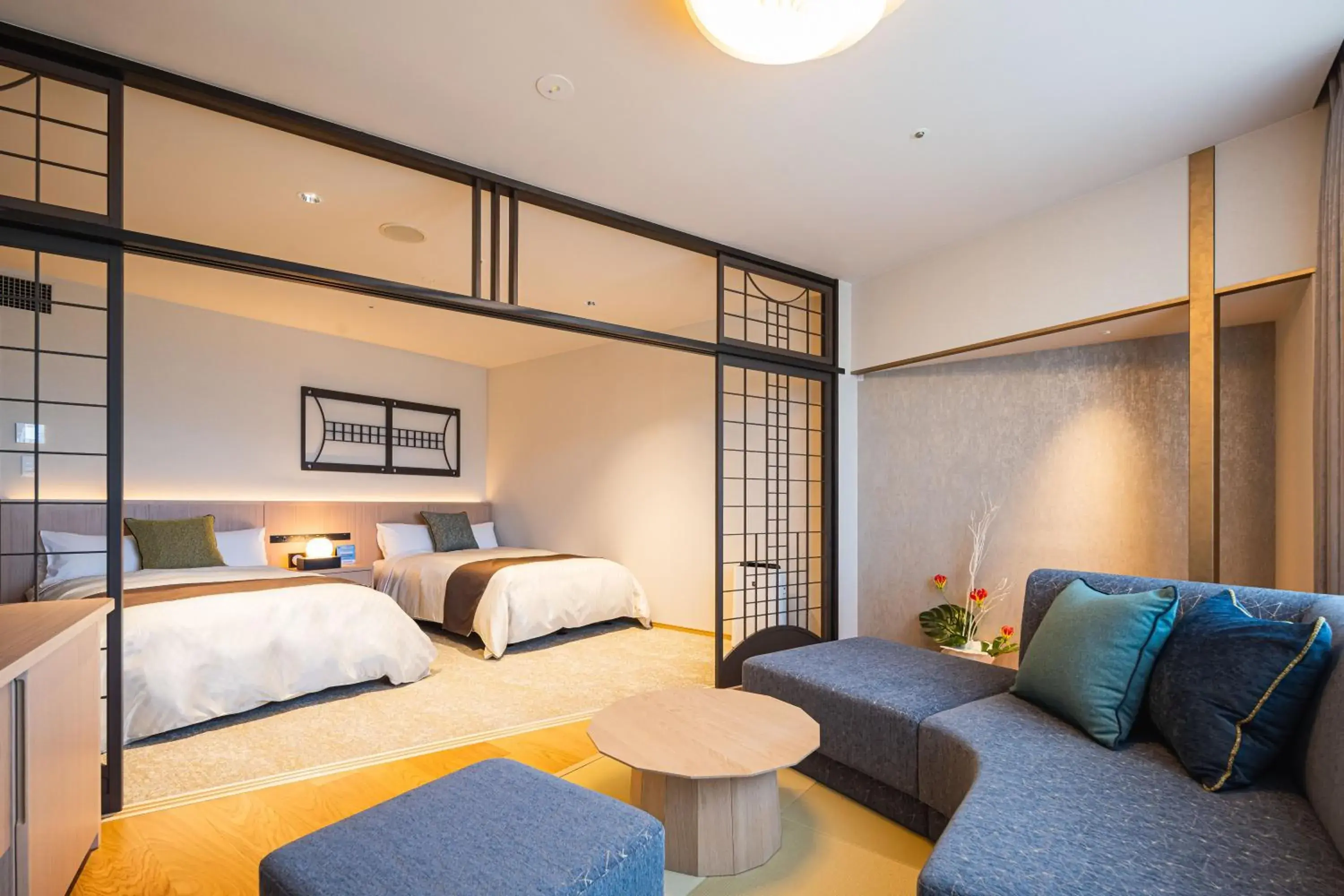 Twin Room with Tatami Area in Dogo Kan Twin Room with Tatami Area in Dogo Kan