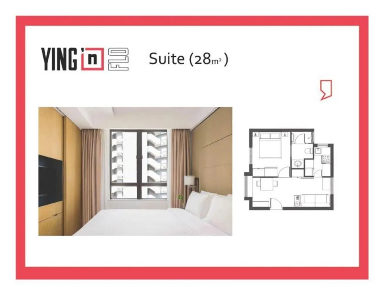 Floor plan, Bed in YING'nFLO, Hong Kong, Wan Chai