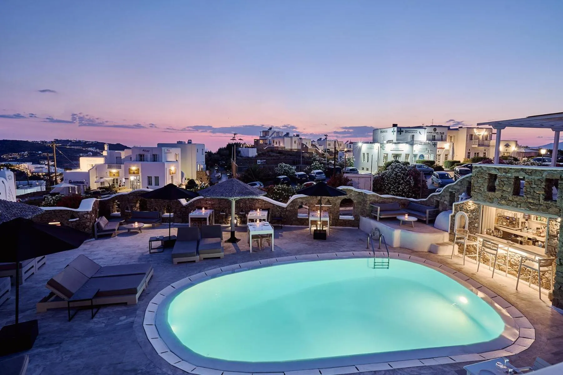Pool view in Paolas Τown Boutique Hotel