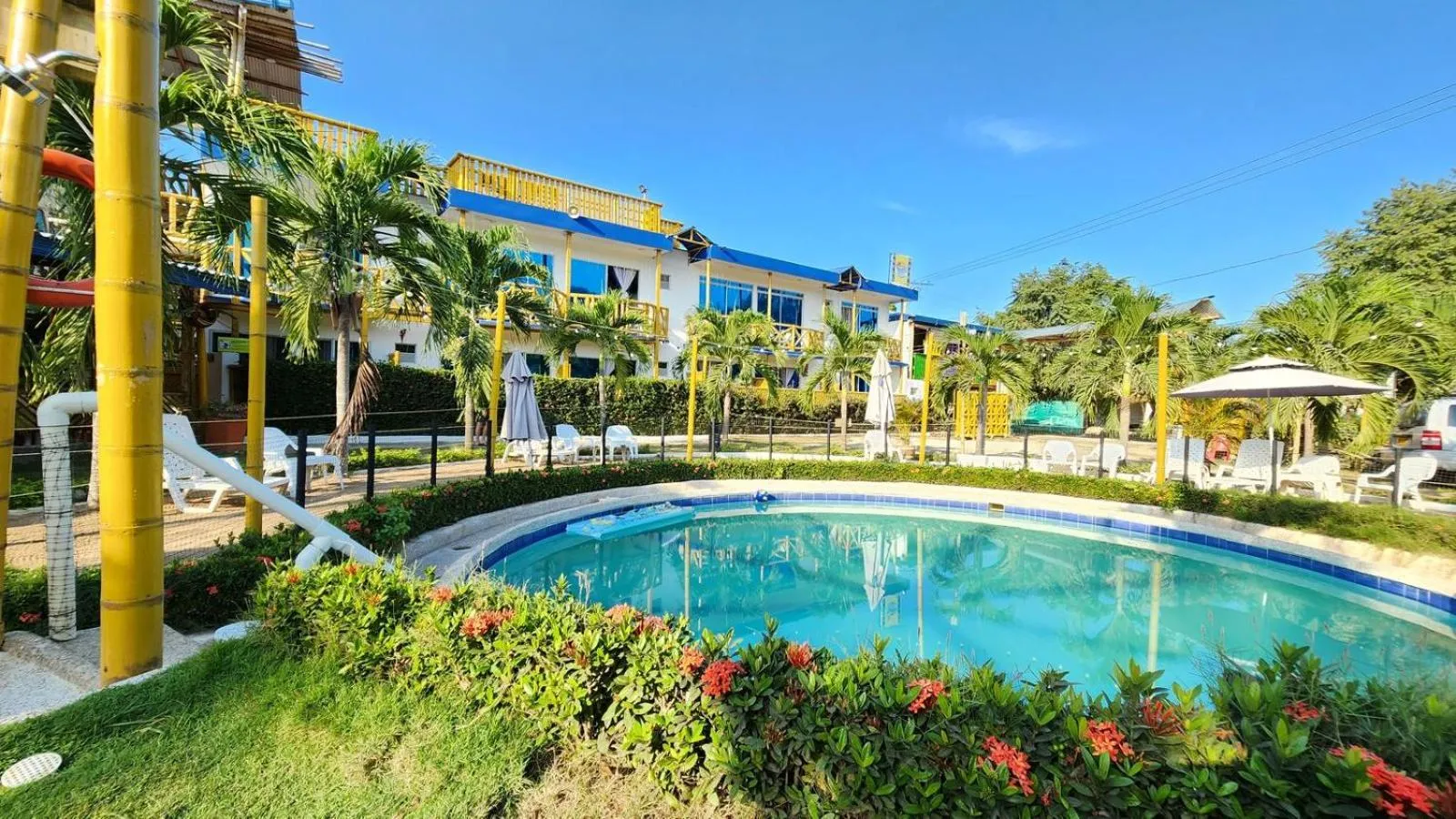 Swimming pool in La Rivera Playa Palomino