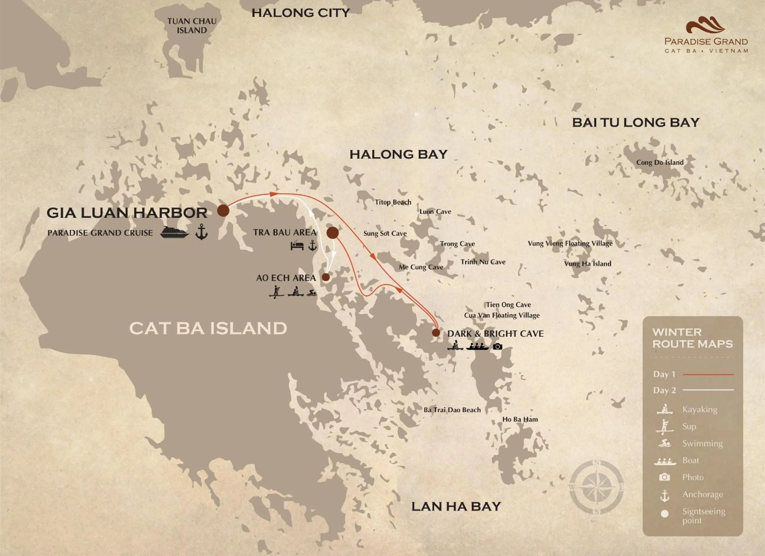 Location in Paradise Grand Cruise - Lan Ha Bay