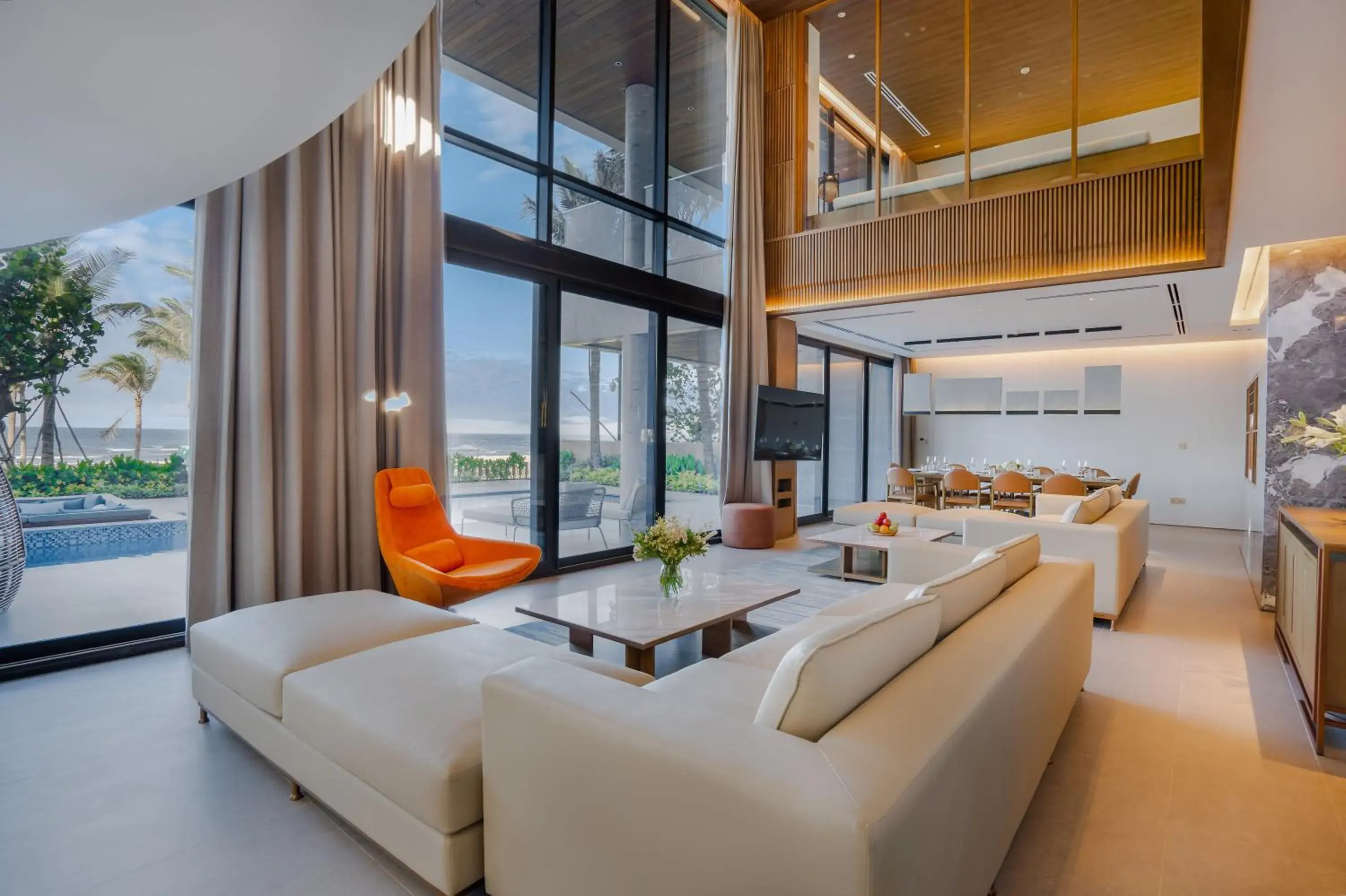 Living room, Bed in The Five Villas & Resort Quangnam - Danang Living room, Bed in The Five Villas & Resort Quangnam - Danang