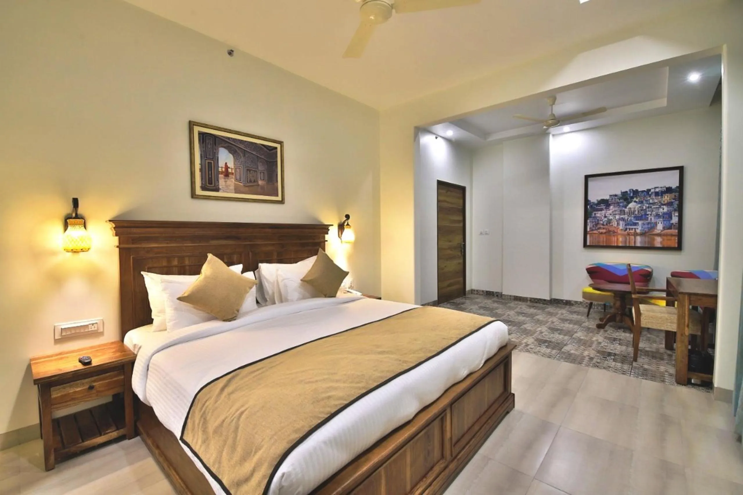 Bedroom, Bed in RUDRA VILAS - A Royal Heritage Hotel