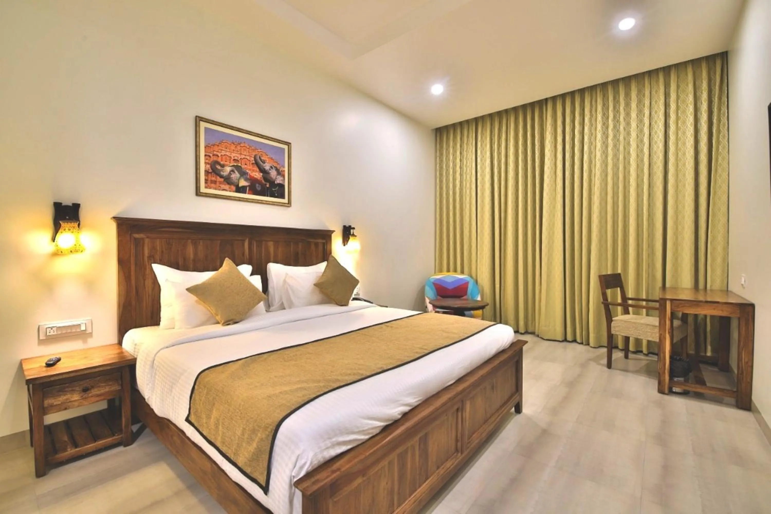 Bedroom, Bed in RUDRA VILAS - A Royal Heritage Hotel