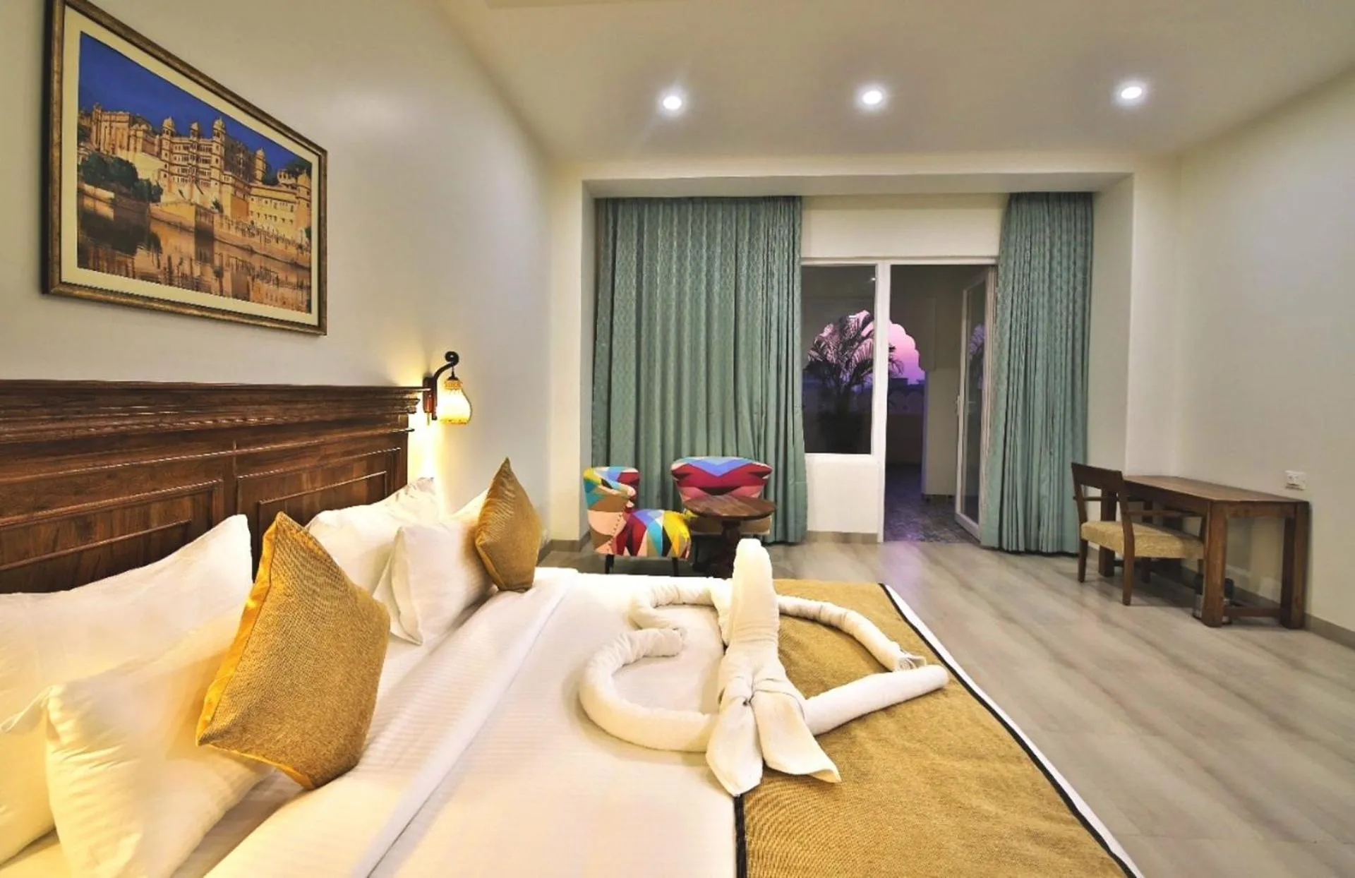 Bedroom, Bed in RUDRA VILAS - A Royal Heritage Hotel