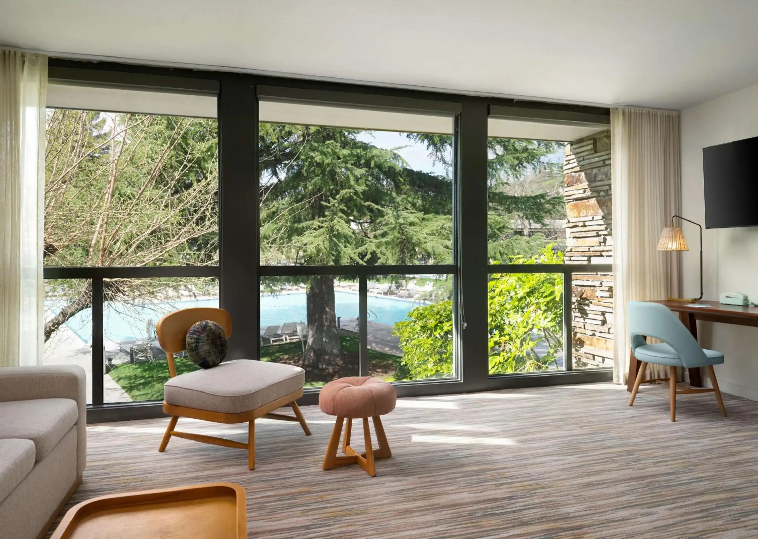 One-Bedroom King Suite with Pool View in Flamingo Resort & Spa Santa Rosa Sonoma, Tapestry by Hilton One-Bedroom King Suite with Pool View in Flamingo Resort & Spa Santa Rosa Sonoma, Tapestry by Hilton