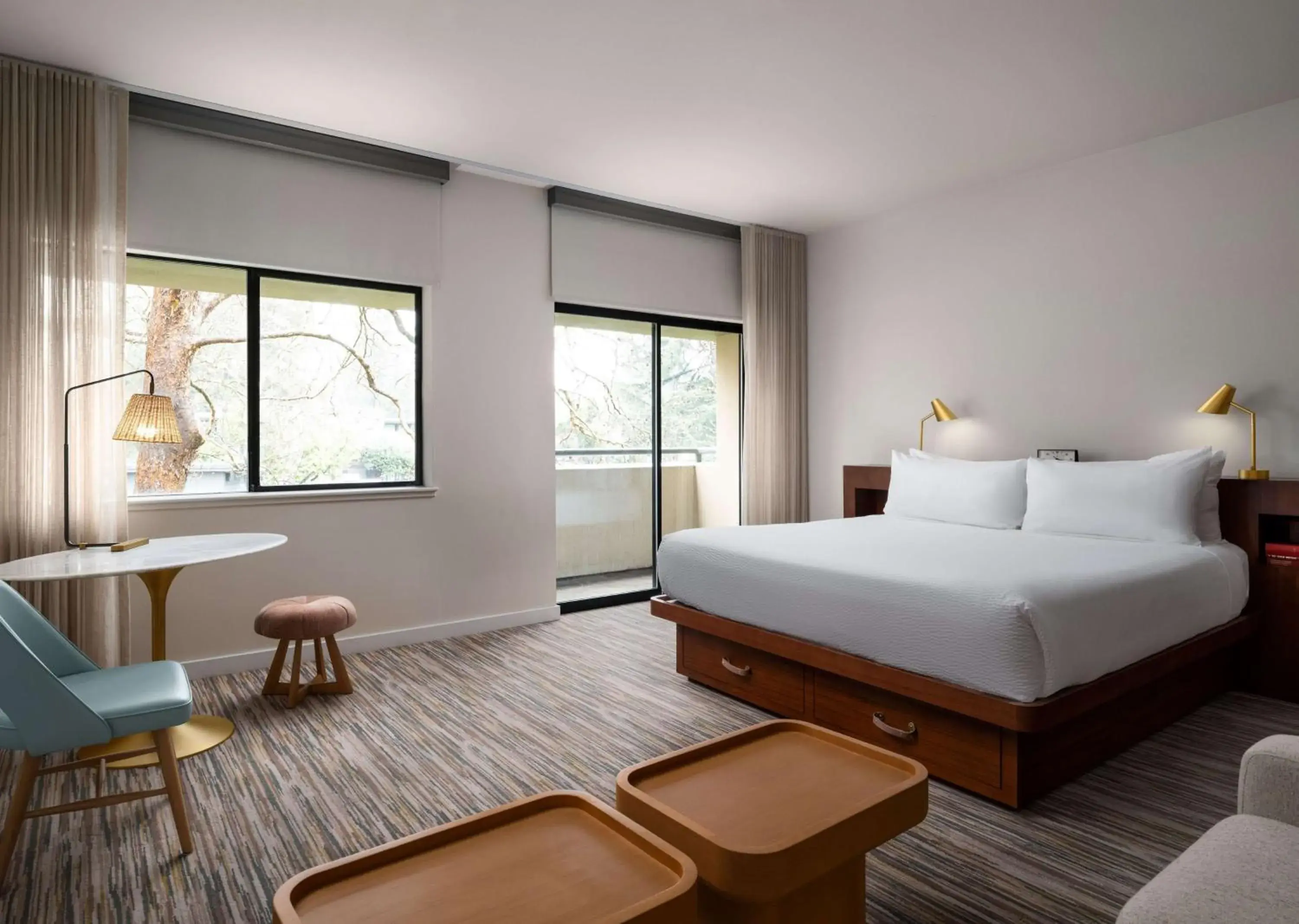 King Room with Sofa Bed and Pool View in Flamingo Resort & Spa Santa Rosa Sonoma, Tapestry by Hilton King Room with Sofa Bed and Pool View in Flamingo Resort & Spa Santa Rosa Sonoma, Tapestry by Hilton