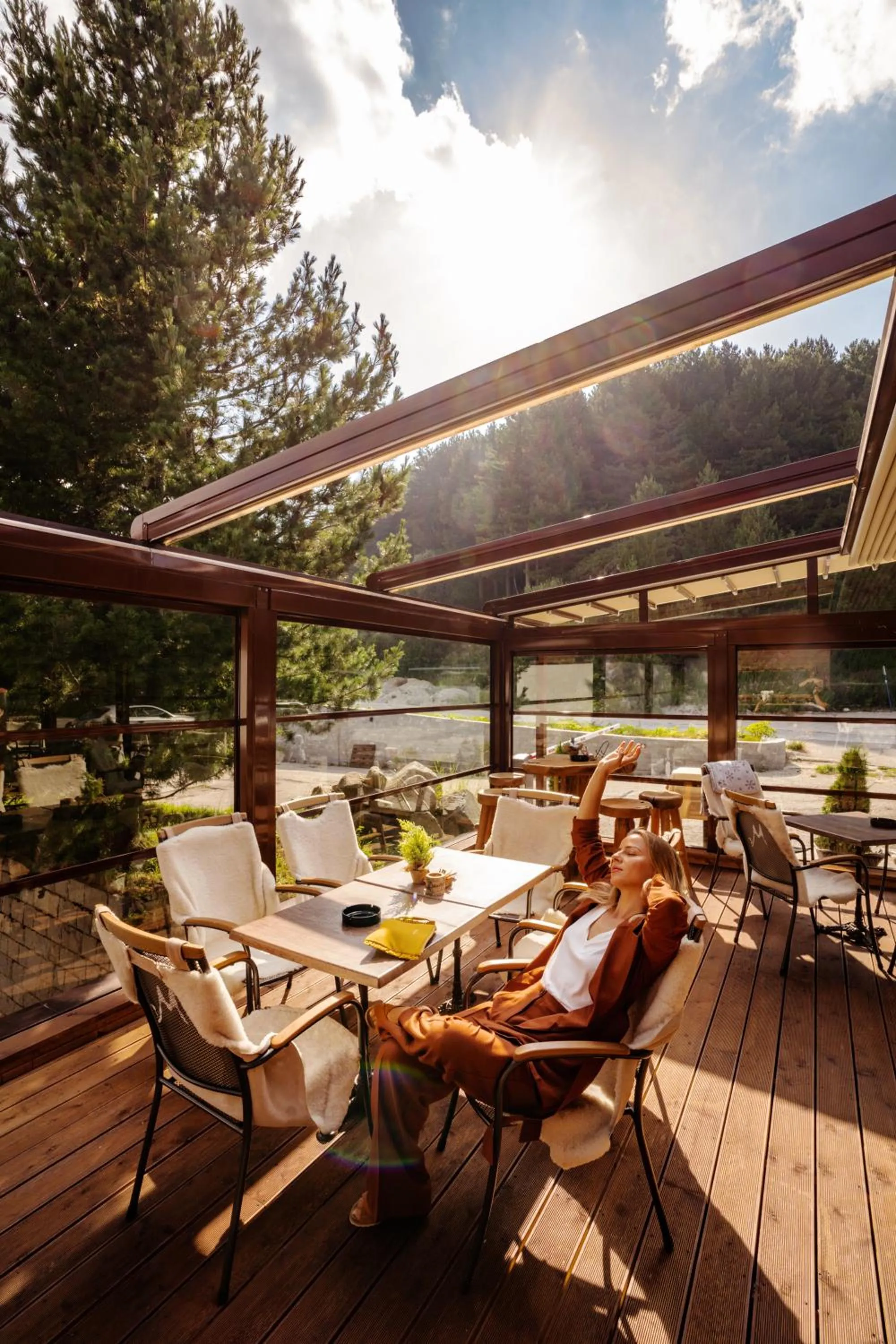 Patio in Hotel and Relax Moreni