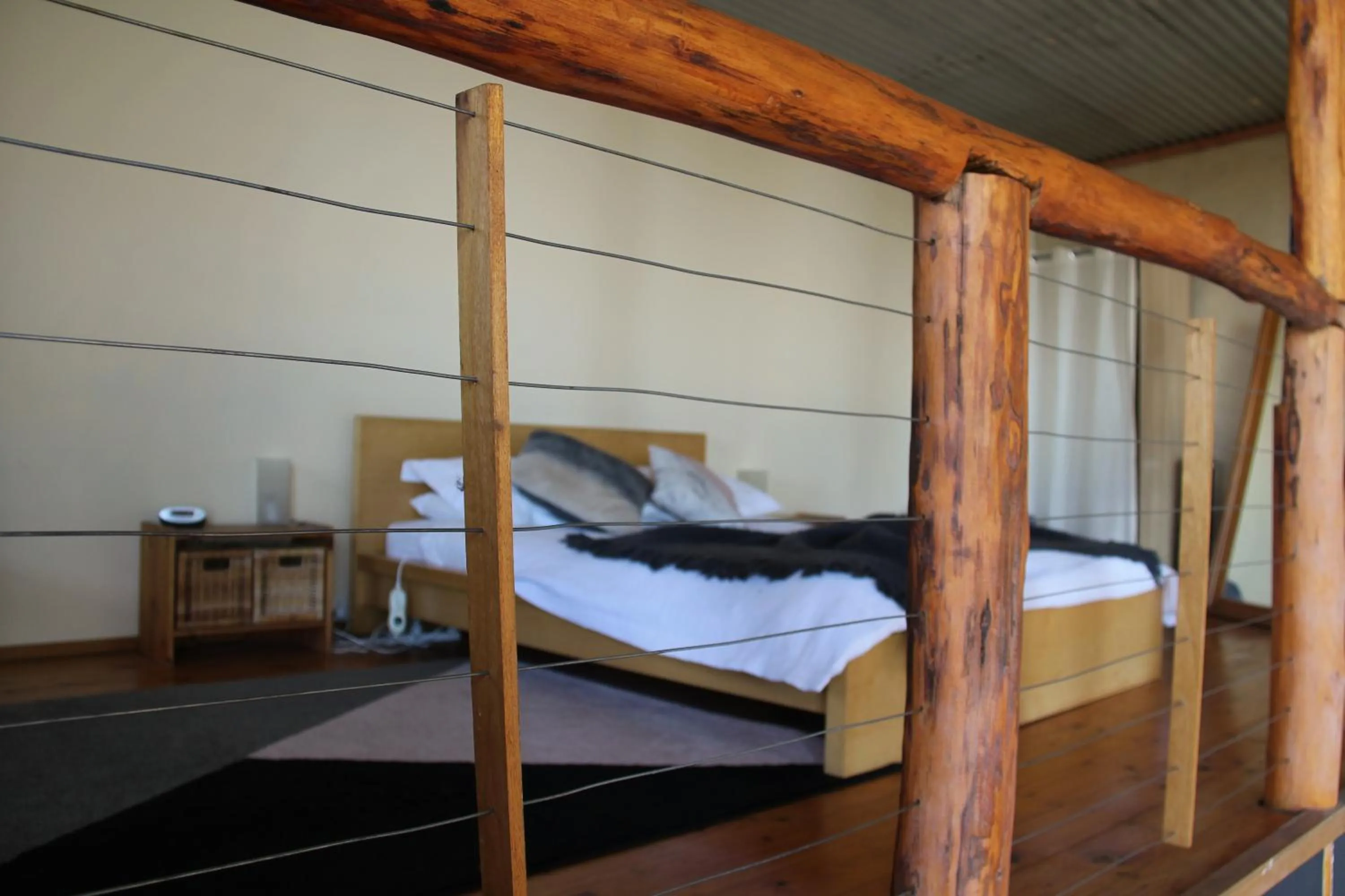 Bed in Peppermint Ridge Retreat